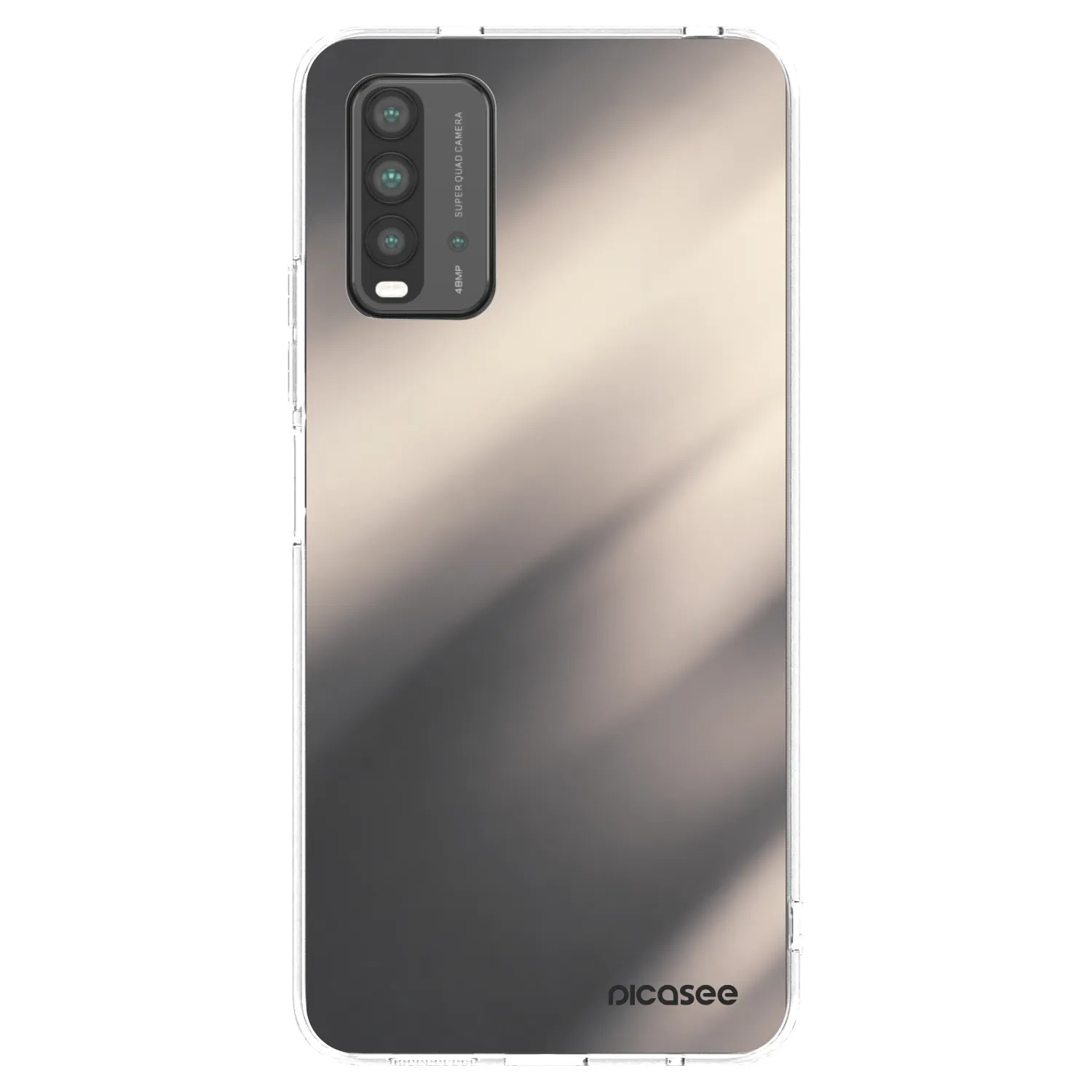 Picasee silikónový čierny obal pre Xiaomi Redmi 9T - Smoky Beige