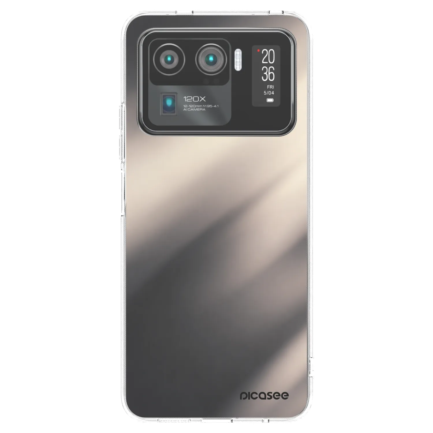 Picasee silikónový prehľadný obal pre Xiaomi Mi 11 Ultra - Smoky Beige