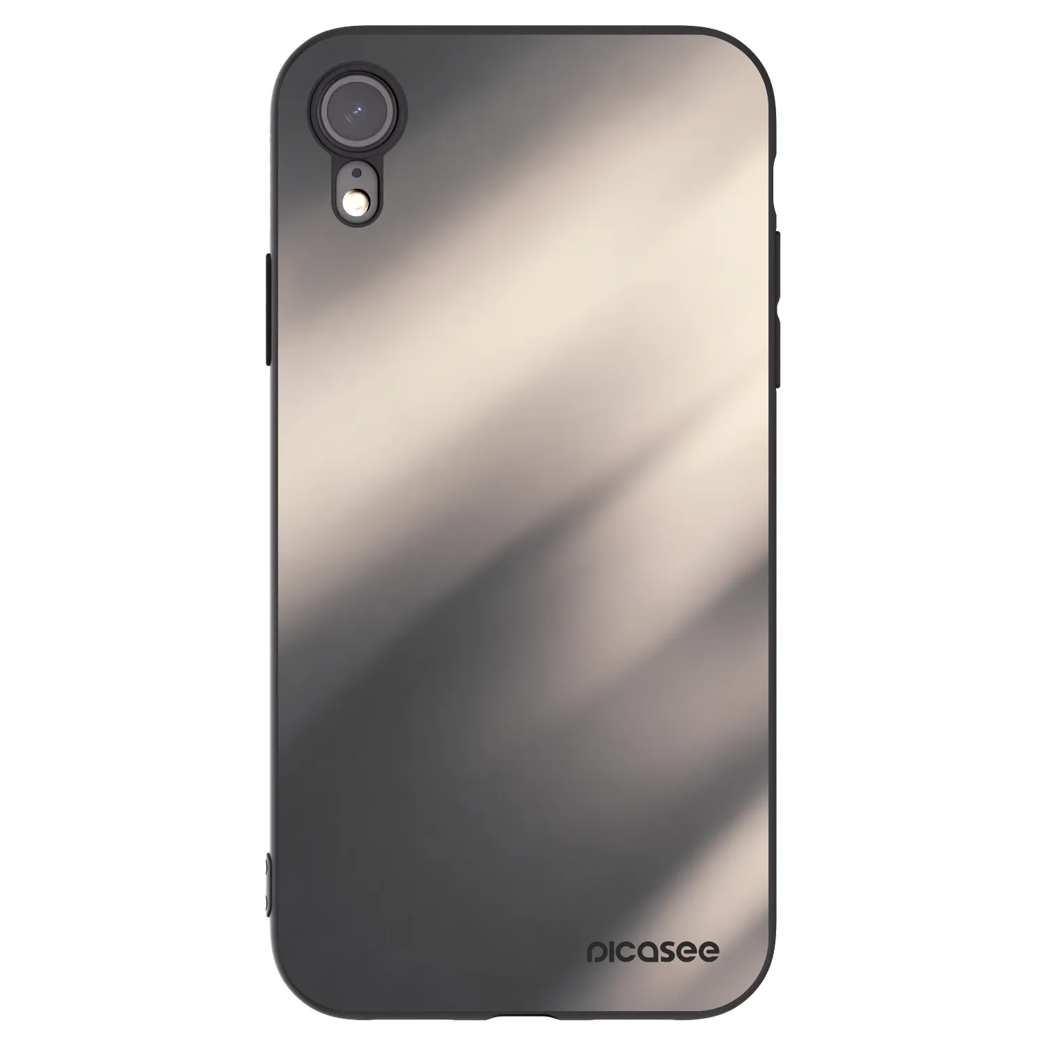 Picasee silikónový čierny obal pre Apple iPhone XR - Smoky Beige