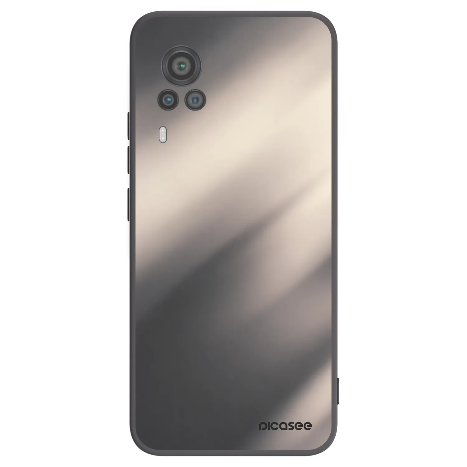 Picasee silikónový čierny obal pre Vivo X60 Pro 5G - Smoky Beige