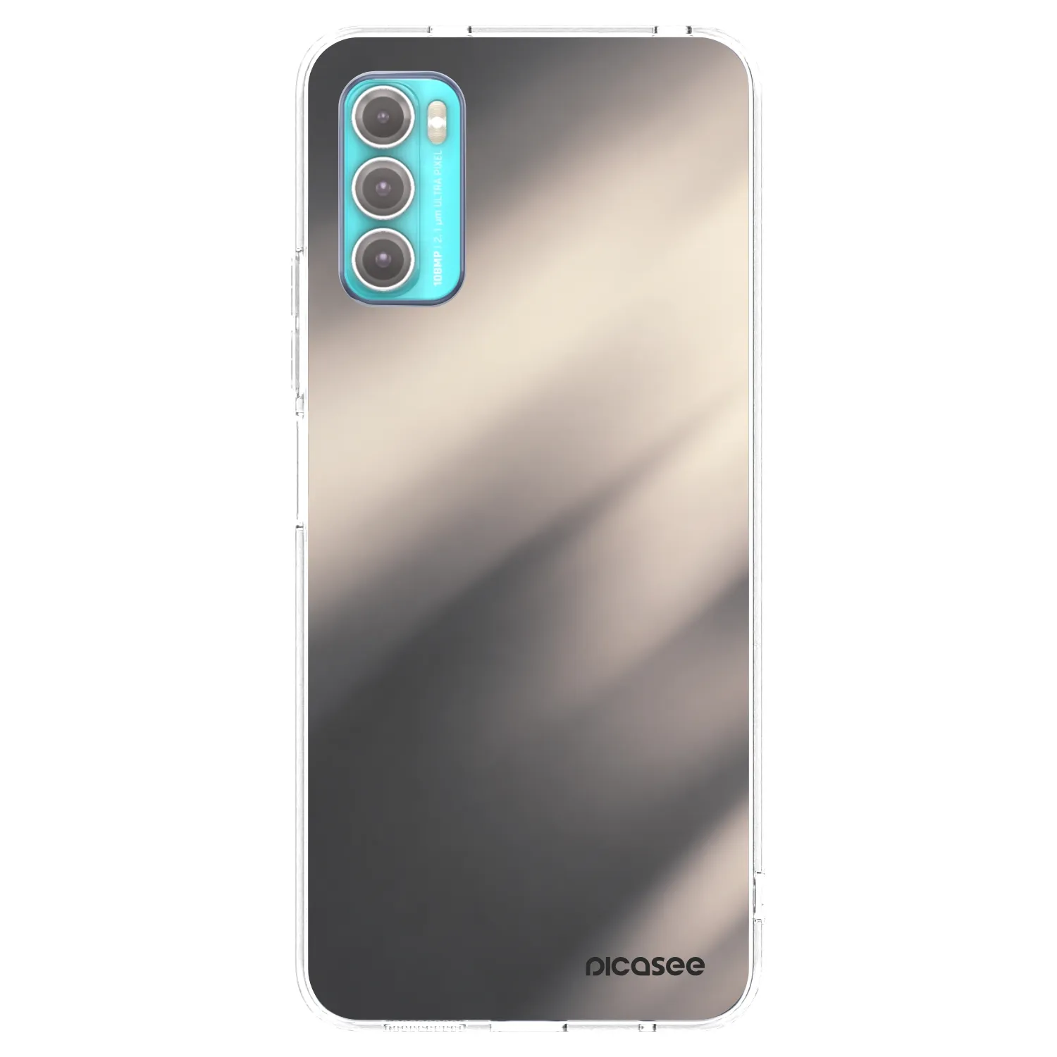 Picasee silikónový prehľadný obal pre Motorola Moto G60 - Smoky Beige
