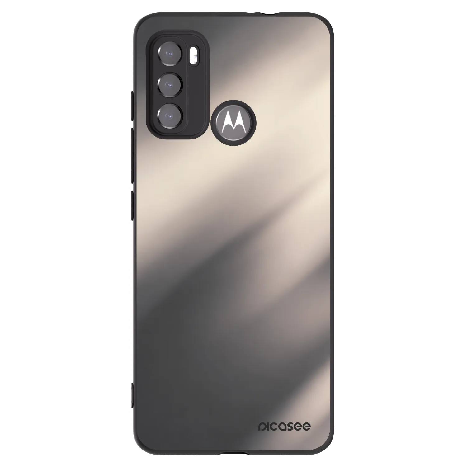 Picasee silikónový čierny obal pre Motorola Moto G60 - Smoky Beige