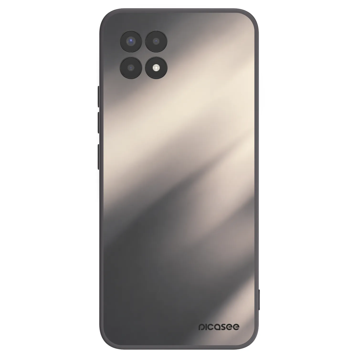 Picasee silikónový čierny obal pre Realme 8i - Smoky Beige