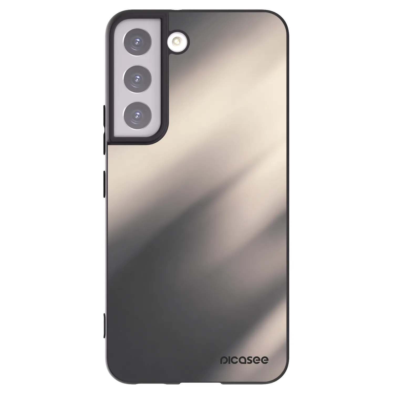 Picasee silikónový čierny obal pre Samsung Galaxy S22 5G - Smoky Beige