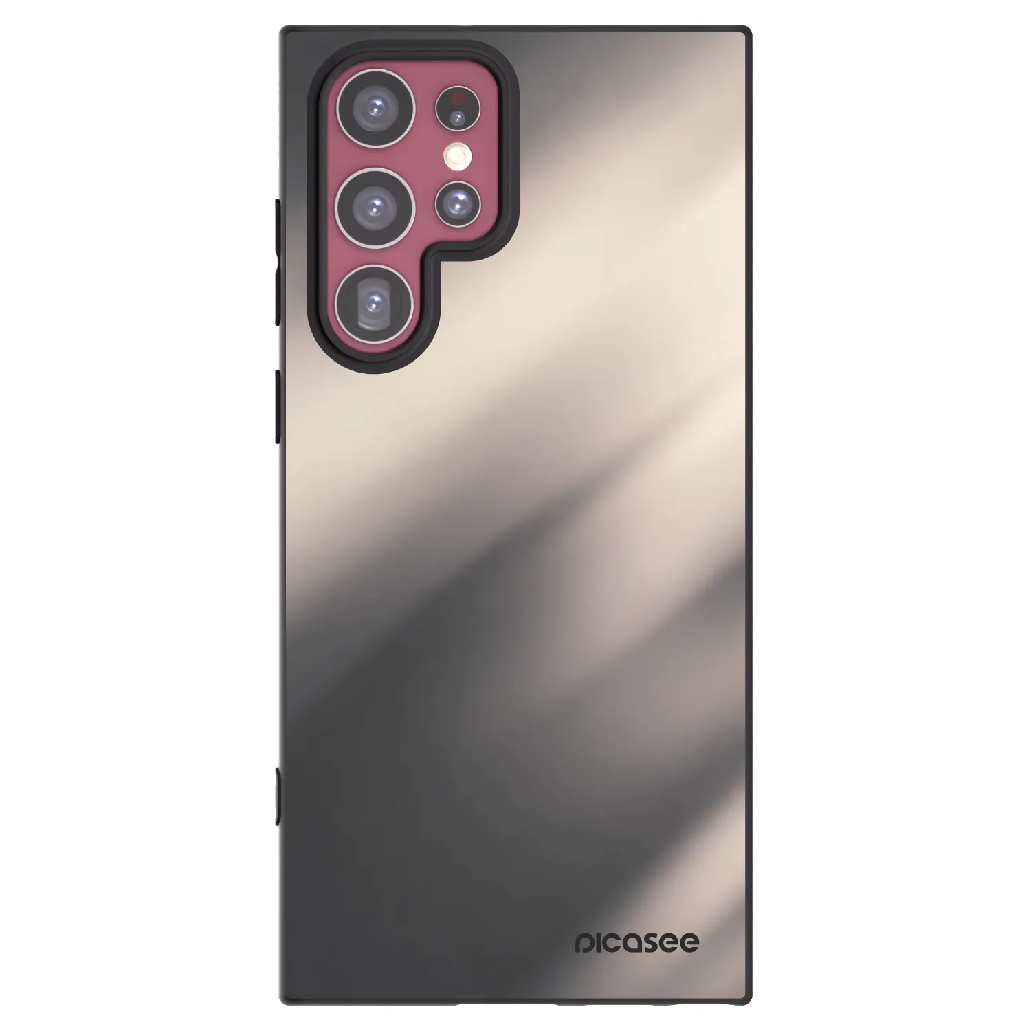 Picasee silikónový čierny obal pre Samsung Galaxy S22 Ultra 5G - Smoky Beige