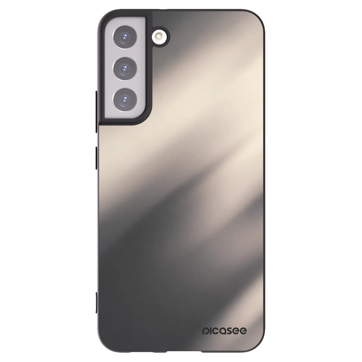 Picasee silikónový čierny obal pre Samsung Galaxy S22+ 5G - Smoky Beige