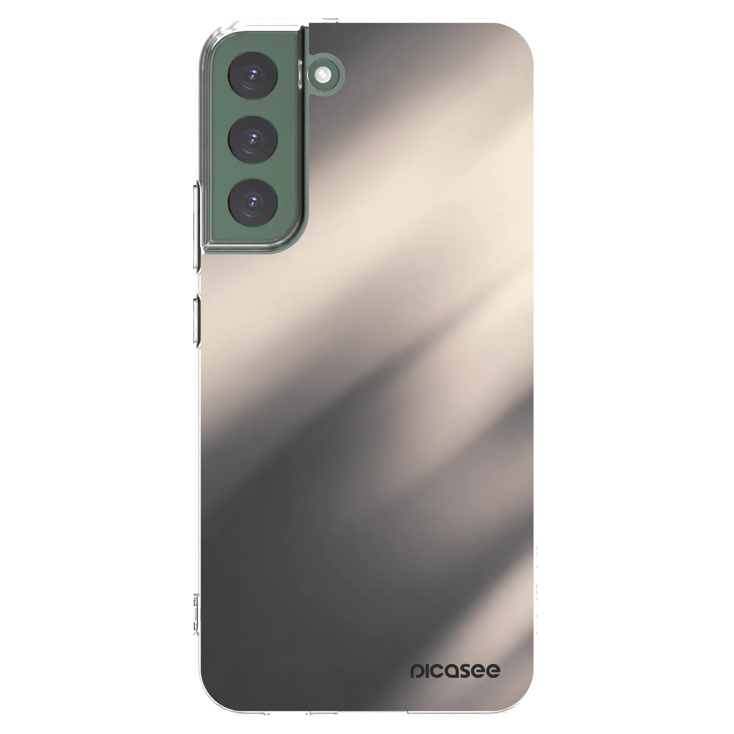 Picasee silikónový prehľadný obal pre Samsung Galaxy S22+ 5G - Smoky Beige