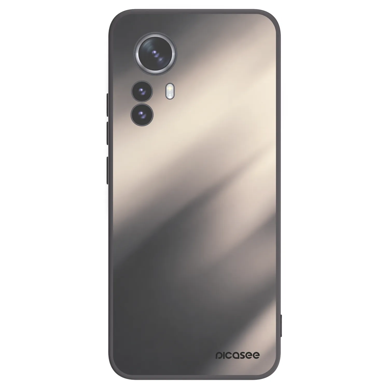 Picasee silikónový čierny obal pre Xiaomi 12 Pro - Smoky Beige