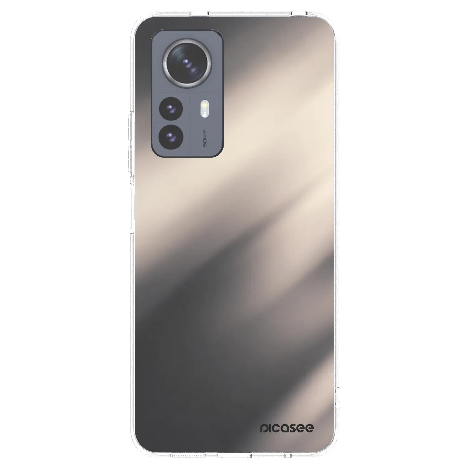 Picasee silikónový prehľadný obal pre Xiaomi 12 Pro - Smoky Beige