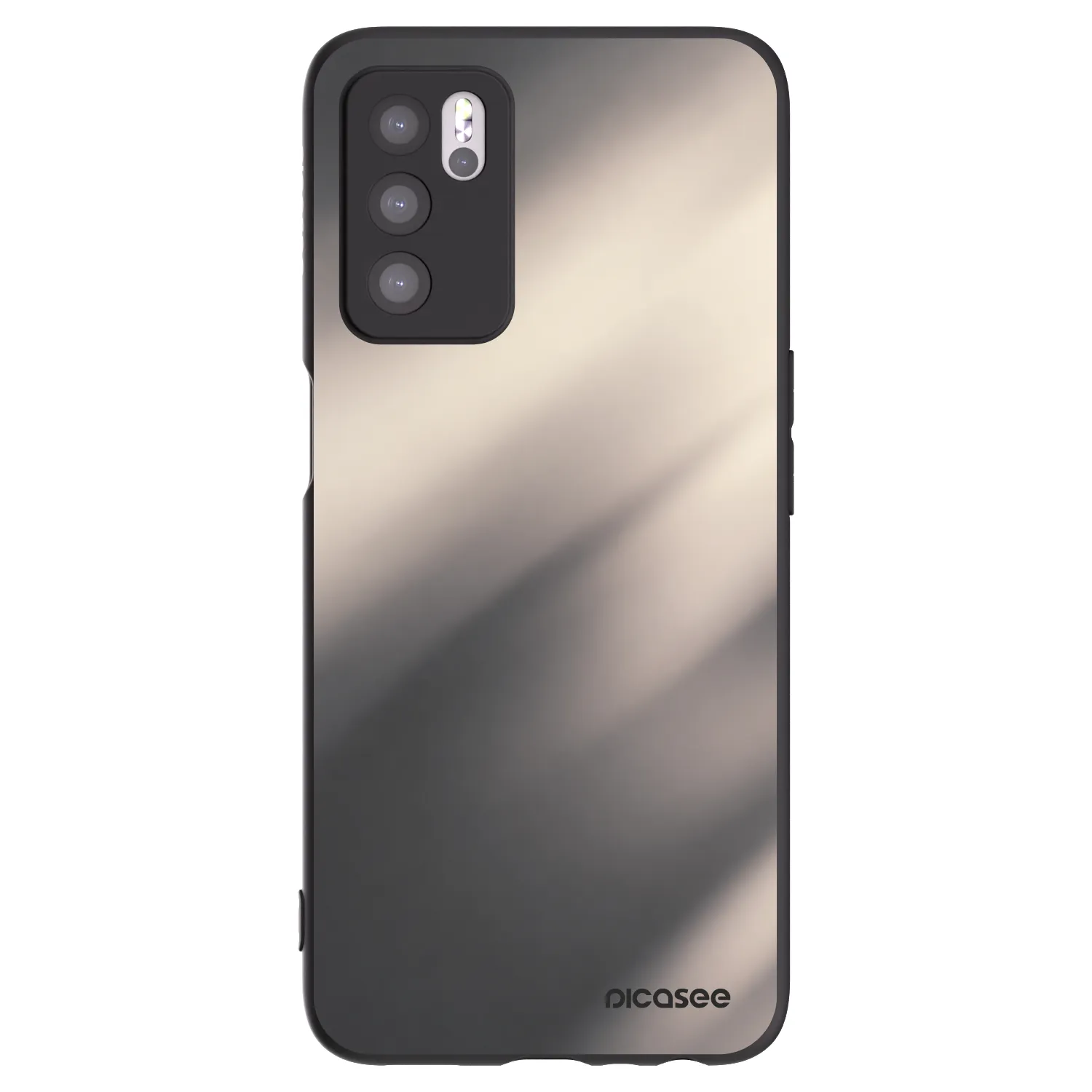 Picasee silikónový čierny obal pre OPPO A16 - Smoky Beige