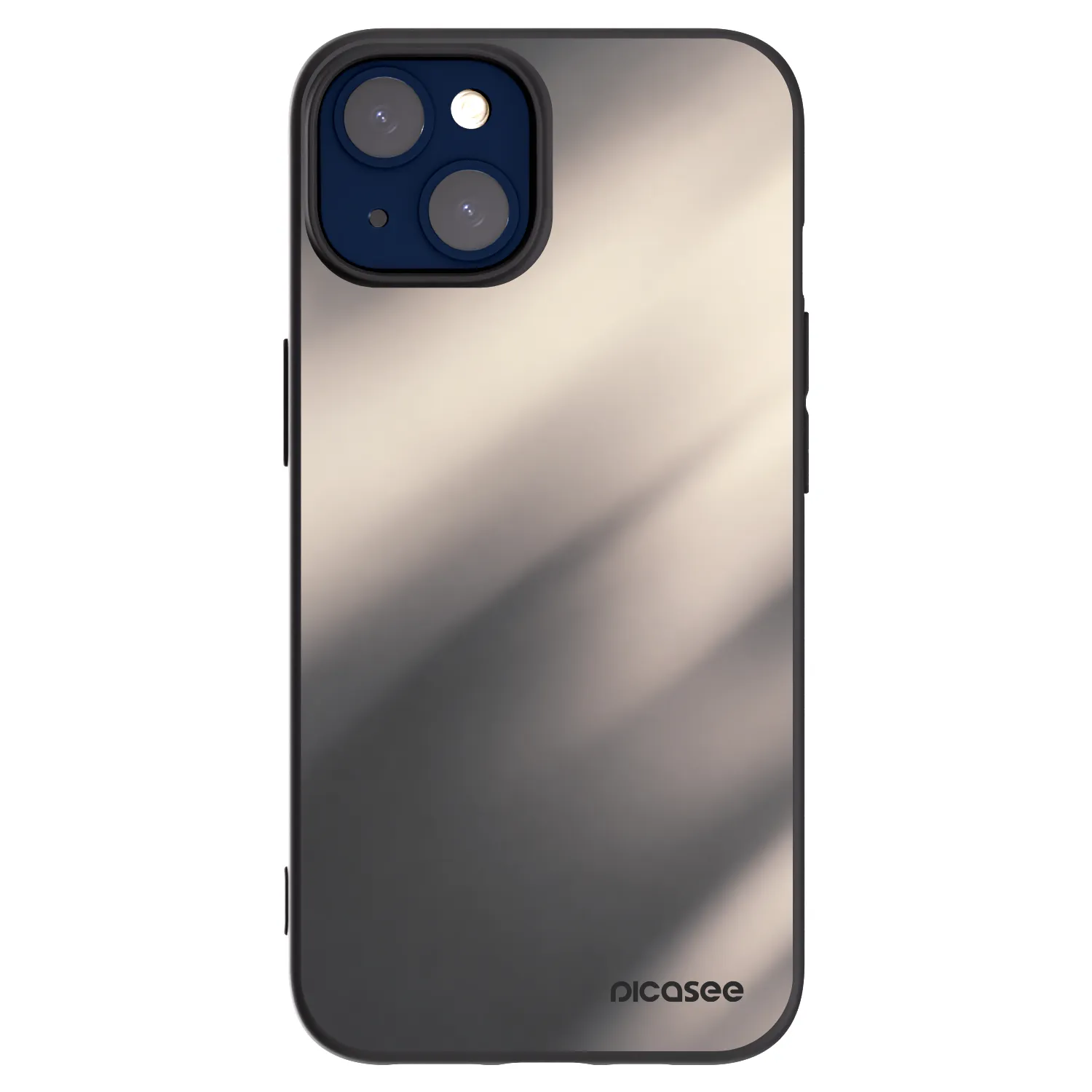 Picasee silikónový čierny obal pre Apple iPhone 14 - Smoky Beige