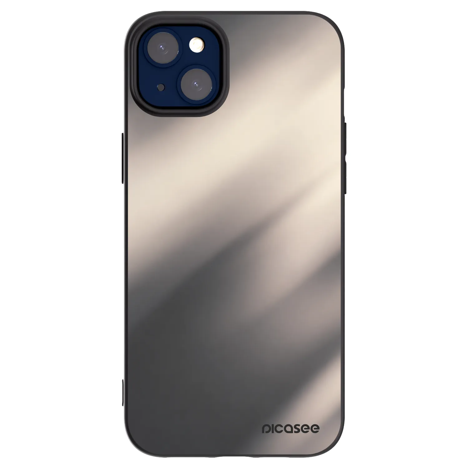 Picasee silikónový čierny obal pre Apple iPhone 14 Plus - Smoky Beige