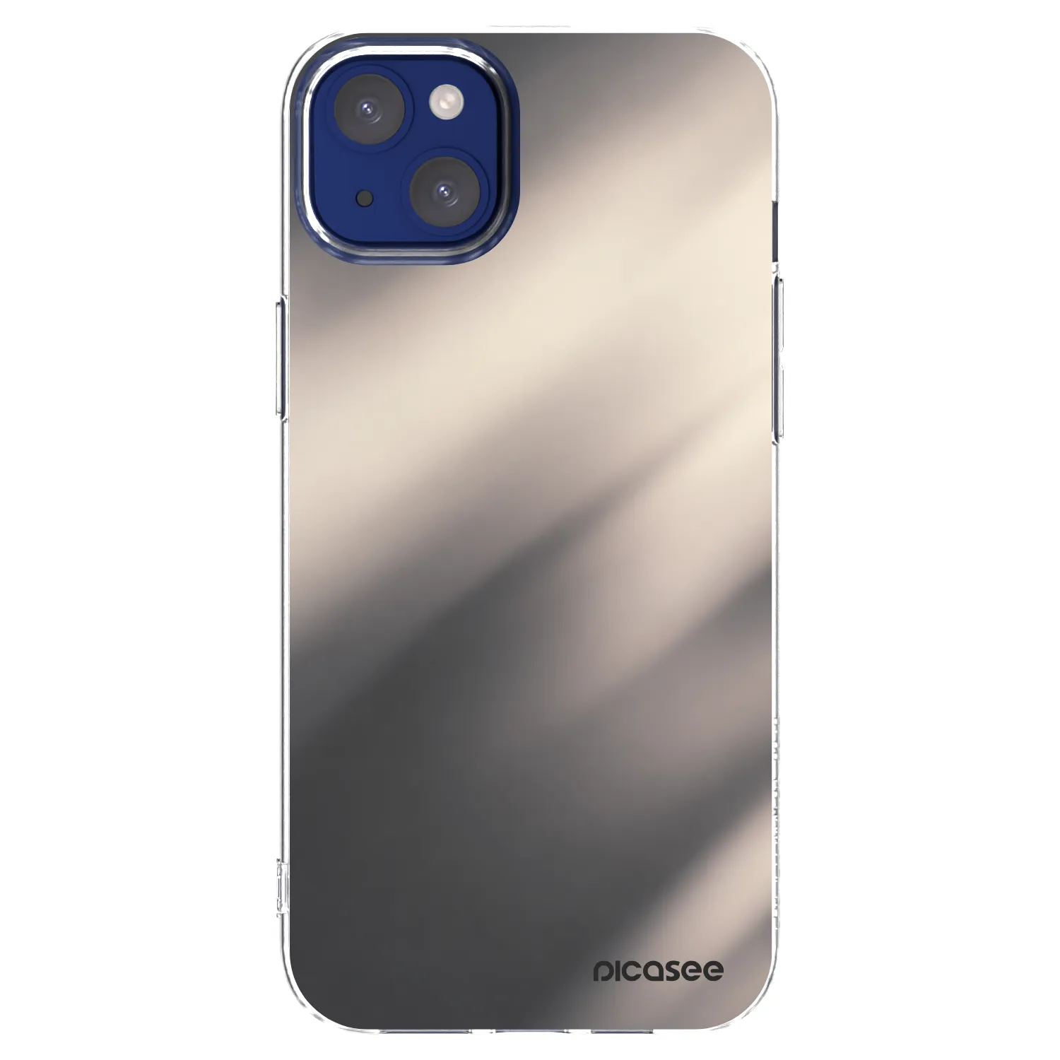 Picasee silikónový prehľadný obal pre Apple iPhone 14 Plus - Smoky Beige