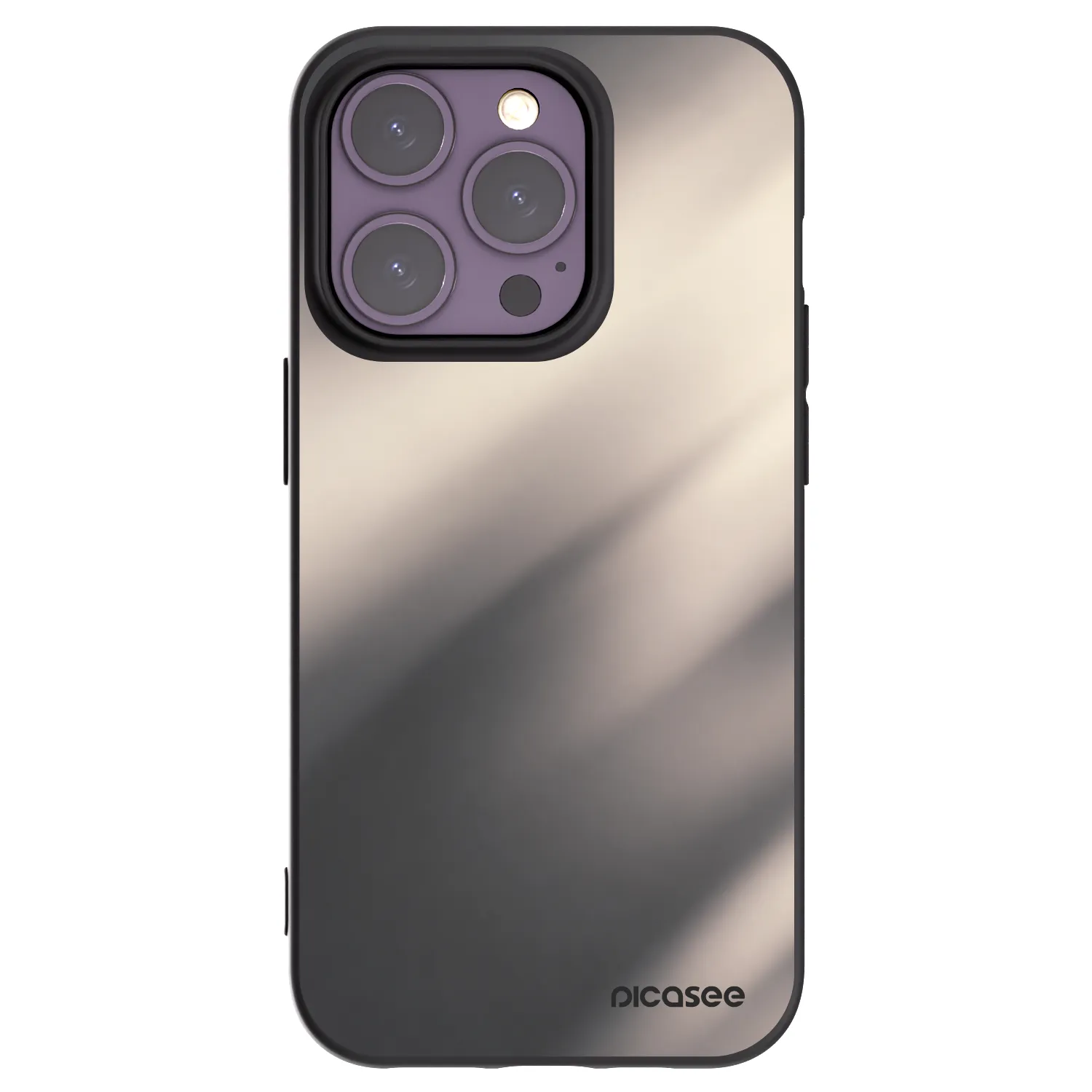 Picasee silikónový čierny obal pre Apple iPhone 14 Pro - Smoky Beige