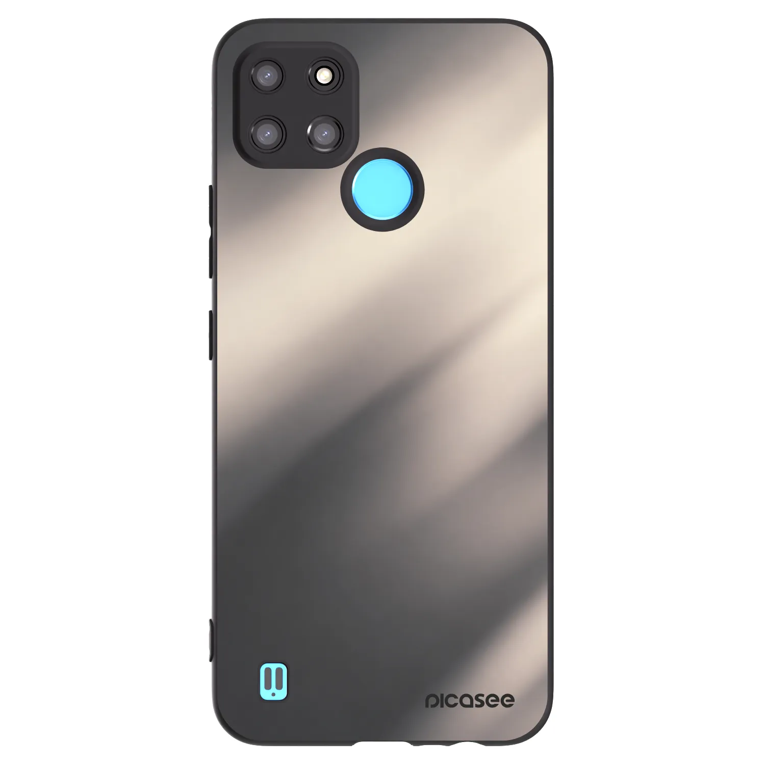 Picasee silikónový čierny obal pre Realme C21Y - Smoky Beige