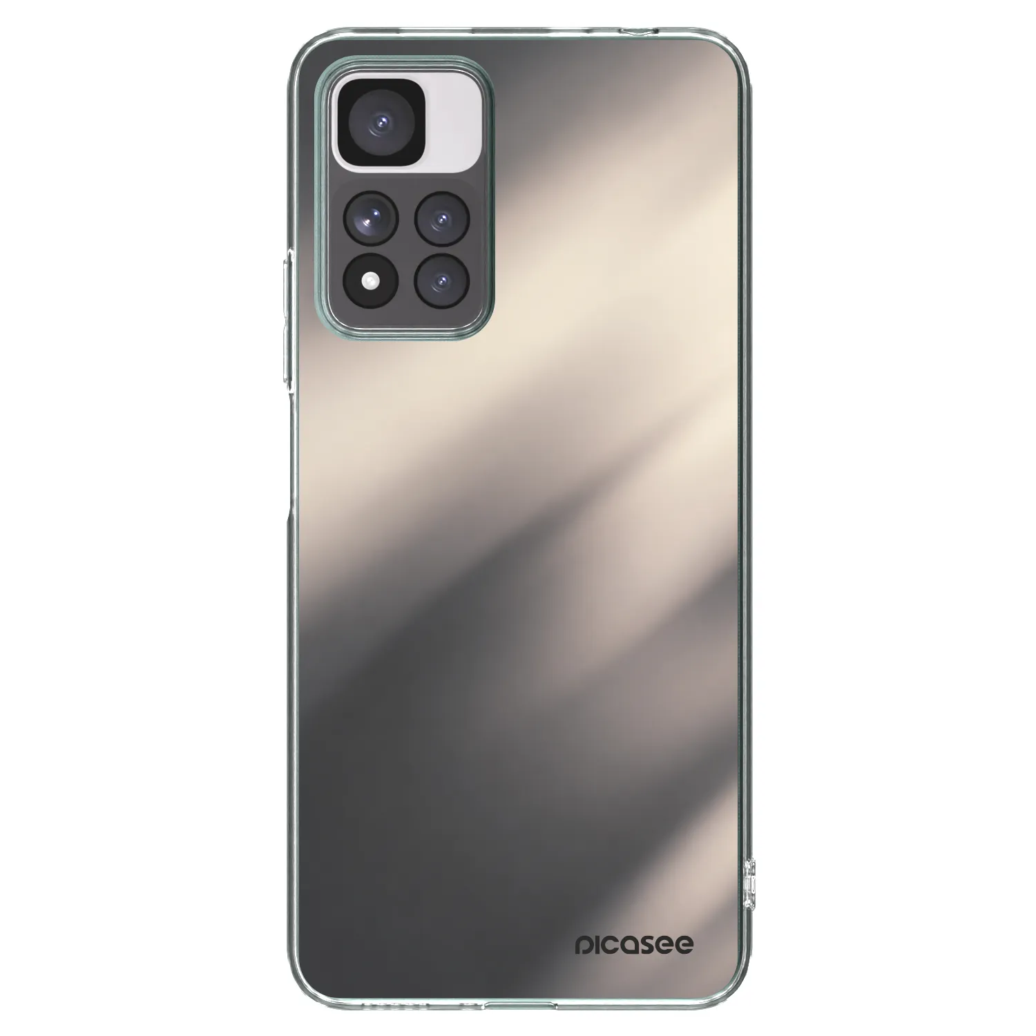 Picasee silikónový prehľadný obal pre Xiaomi Redmi Note 11 Pro+ 5G - Smoky Beige