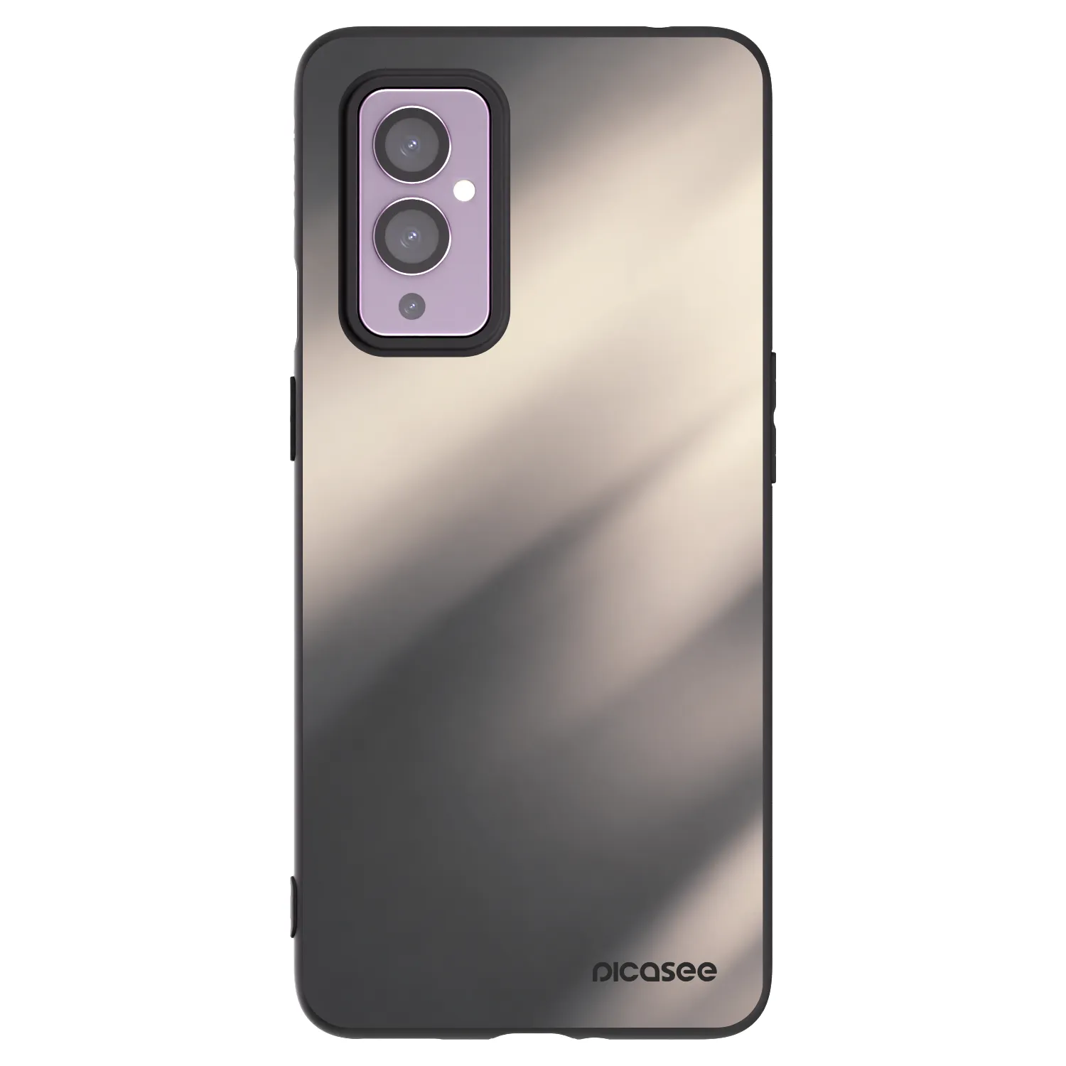 Picasee silikónový čierny obal pre OnePlus 9 - Smoky Beige