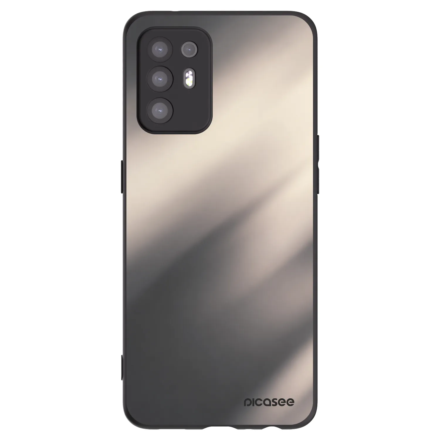 Picasee silikónový čierny obal pre OPPO A94 5G - Smoky Beige