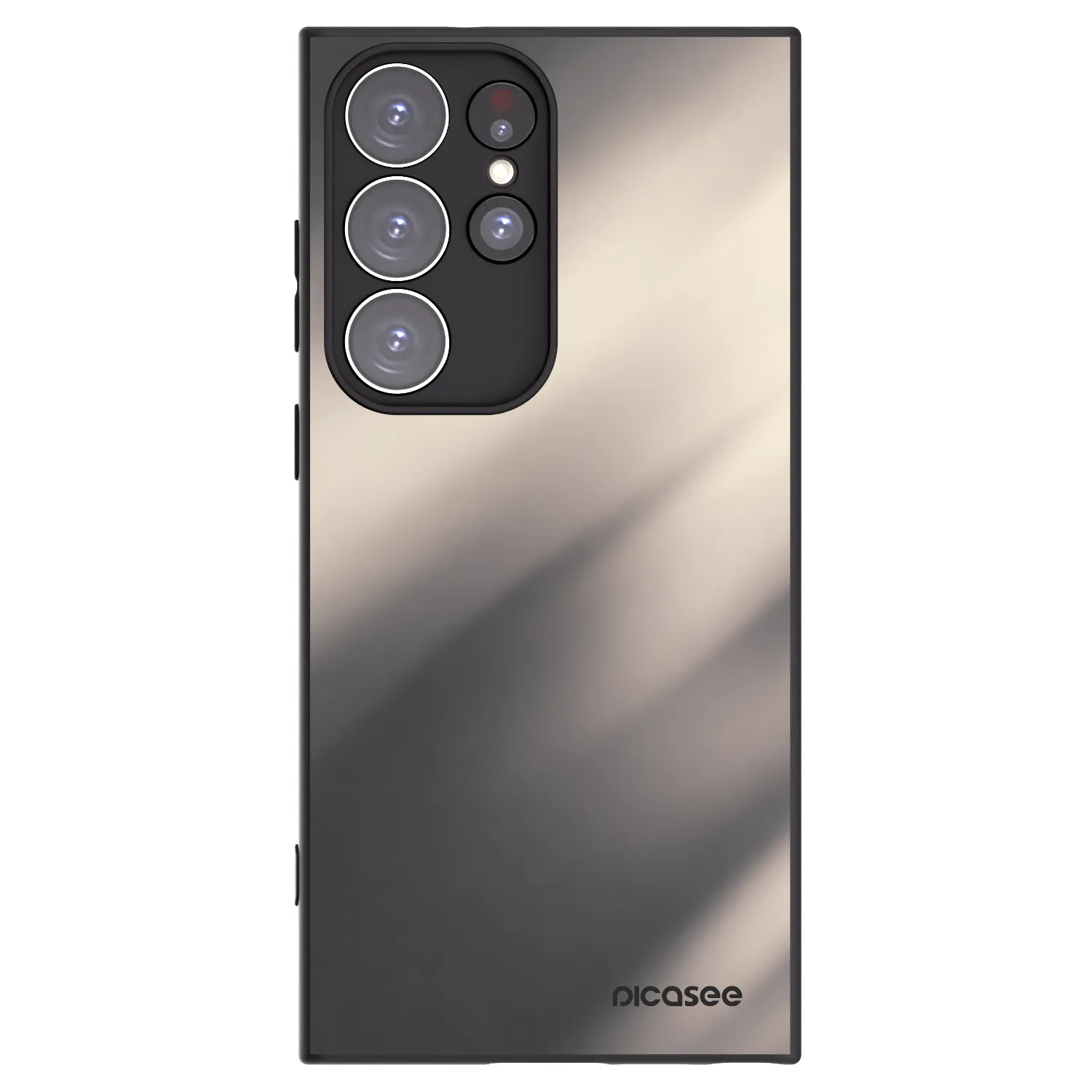 Picasee silikónový čierny obal pre Samsung Galaxy S23 Ultra 5G - Smoky Beige