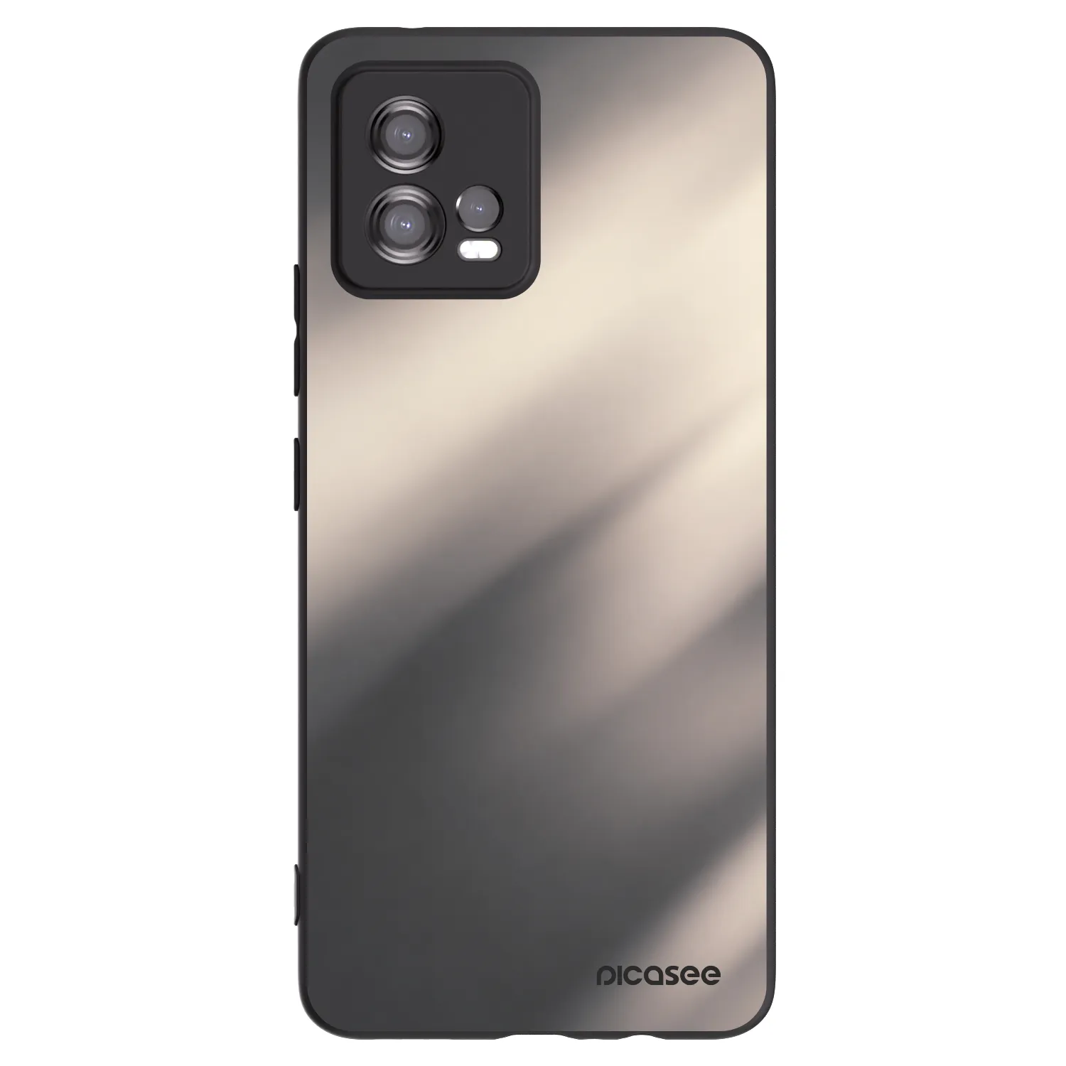 Picasee silikónový čierny obal pre Motorola Moto G72 - Smoky Beige