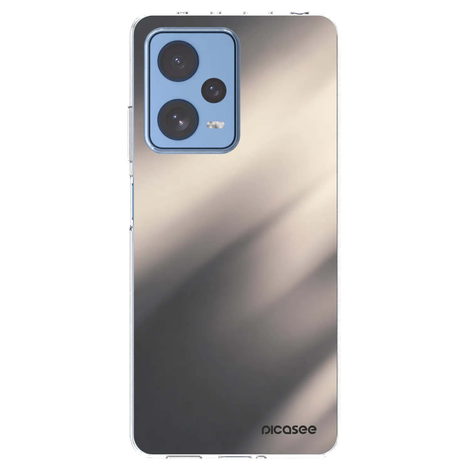 Picasee silikónový prehľadný obal pre Xiaomi Redmi Note 12 Pro 5G - Smoky Beige