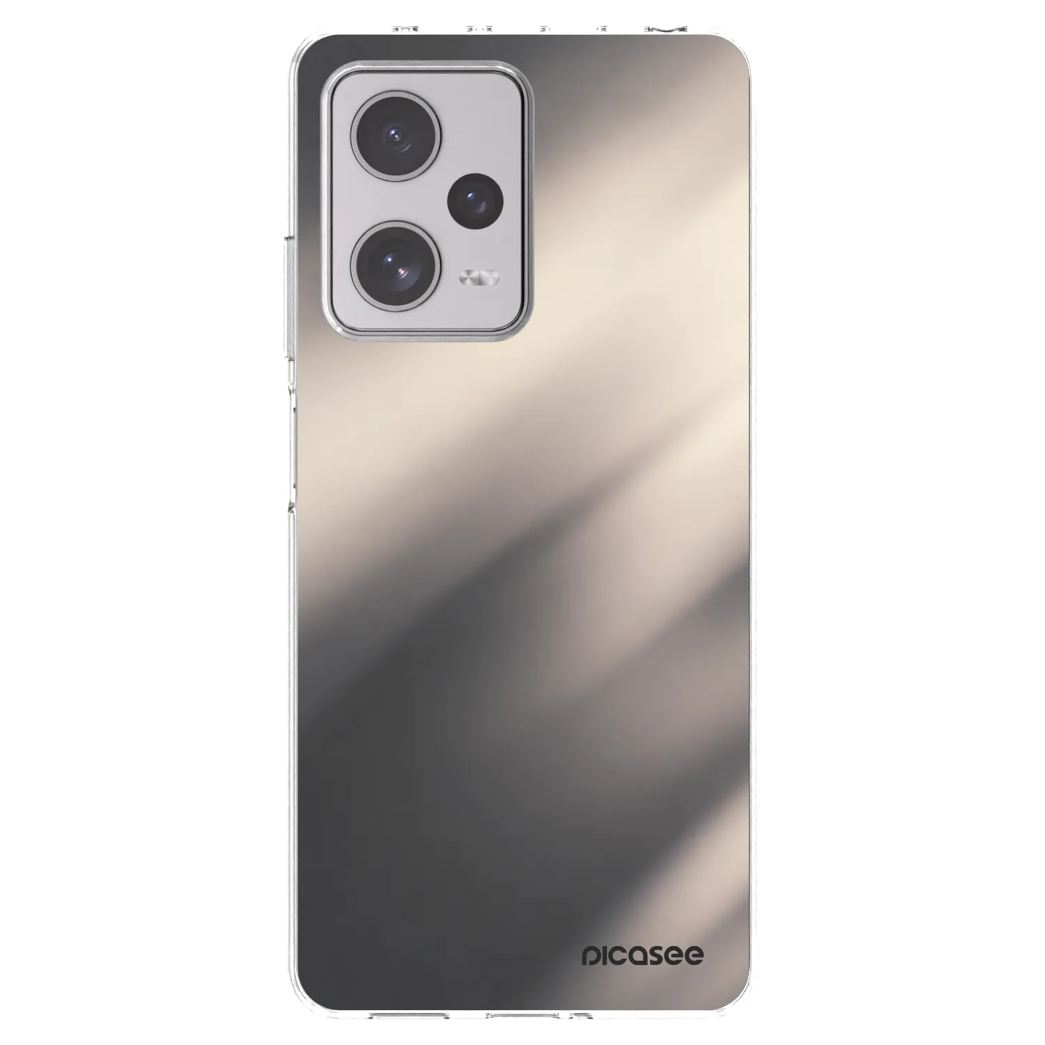 Picasee silikónový prehľadný obal pre Xiaomi Redmi Note 12 Pro+ 5G - Smoky Beige