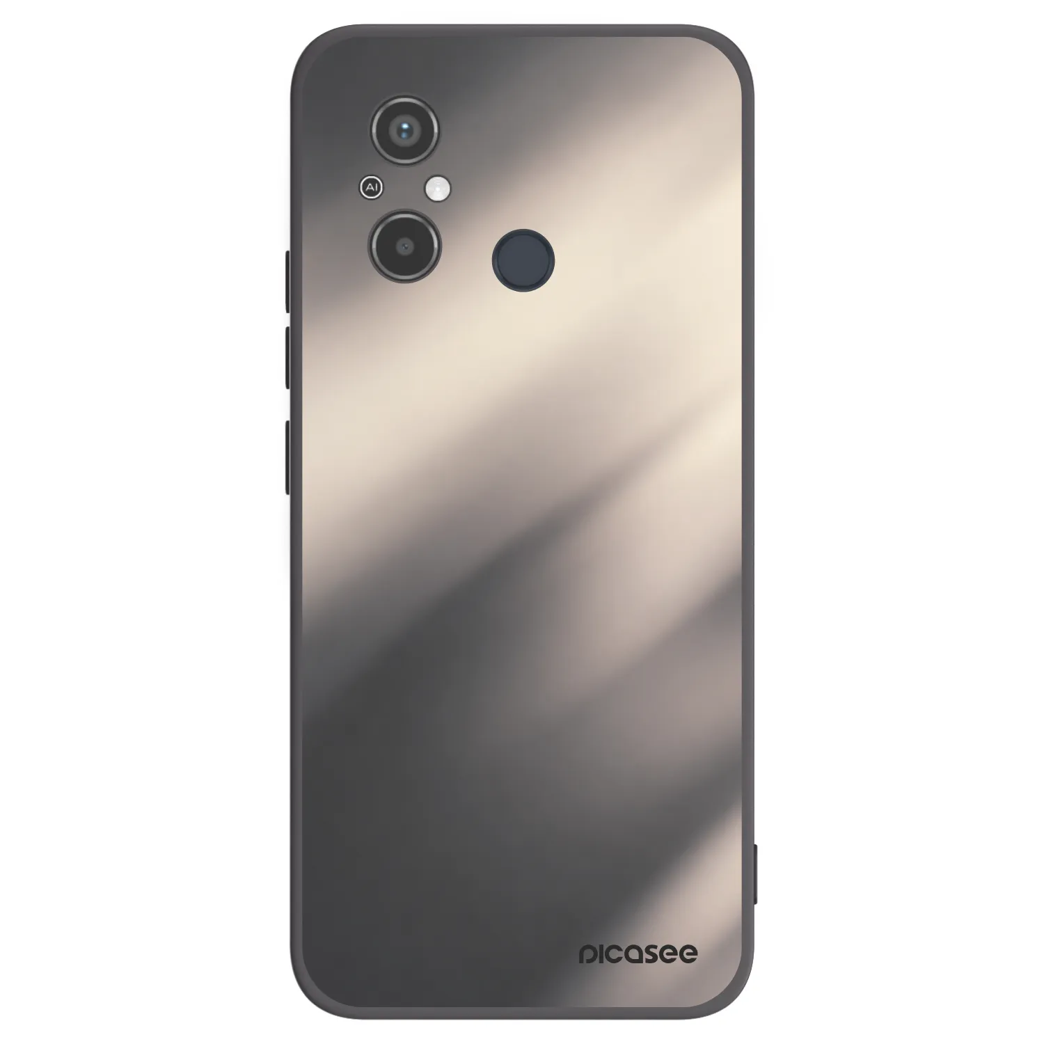 Picasee silikónový čierny obal pre Xiaomi Redmi 12C - Smoky Beige