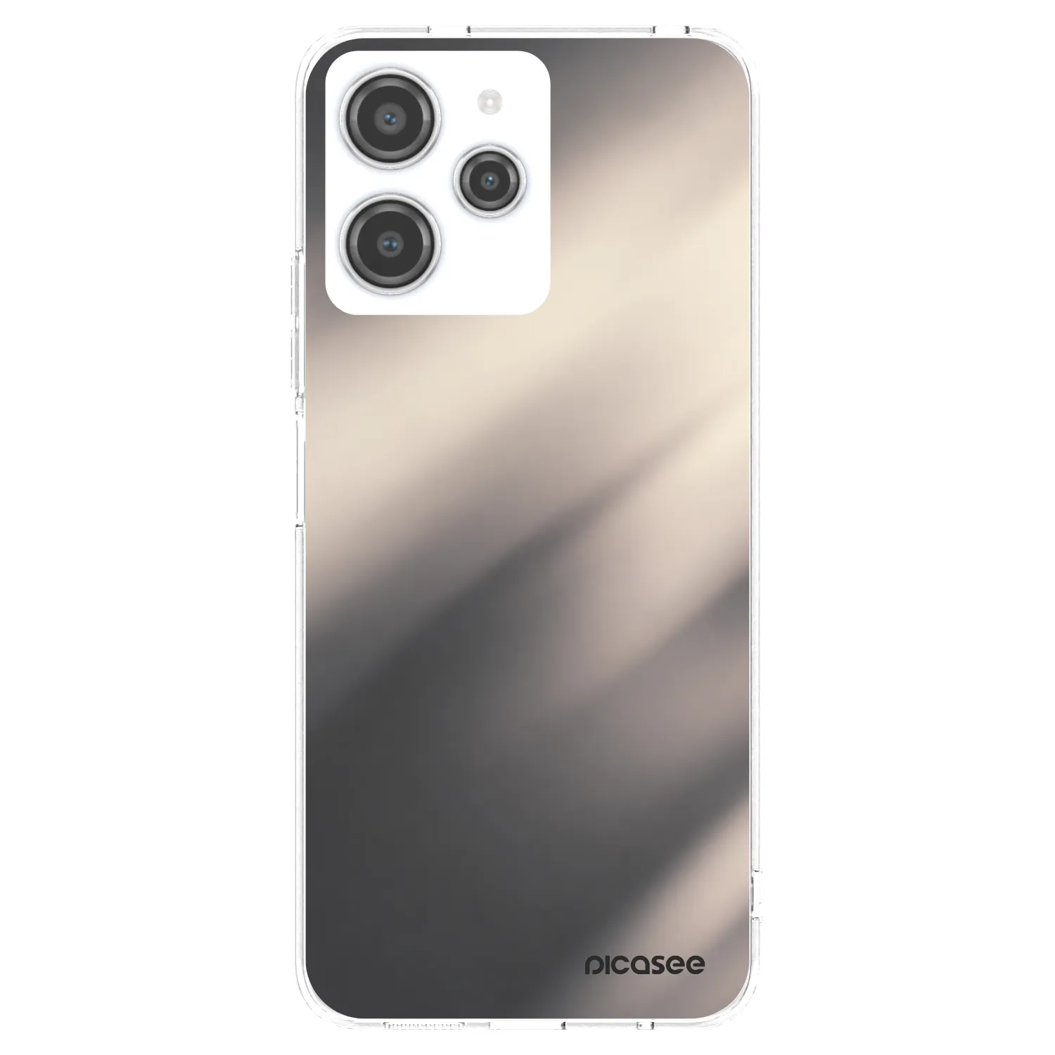 Picasee silikónový prehľadný obal pre Xiaomi Redmi 12 4G - Smoky Beige