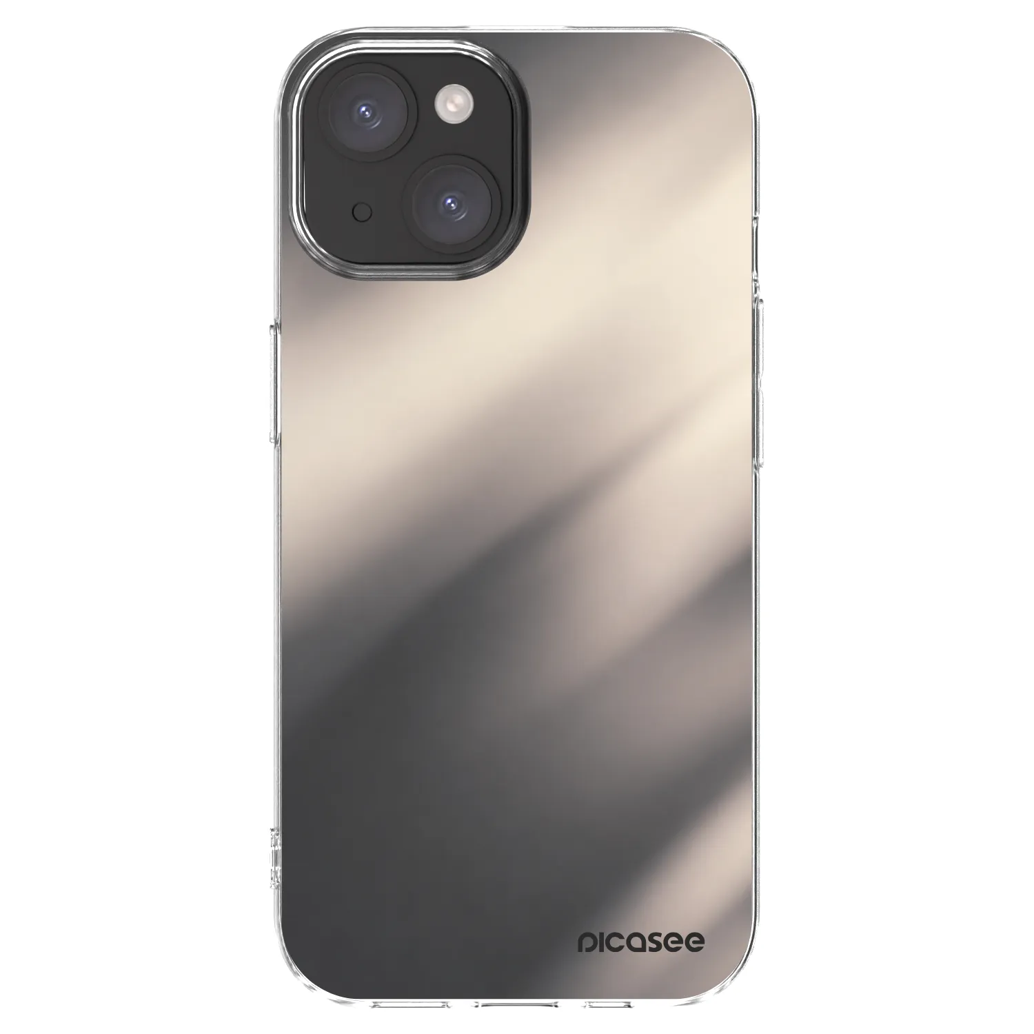 Picasee silikónový prehľadný obal pre Apple iPhone 15 - Smoky Beige