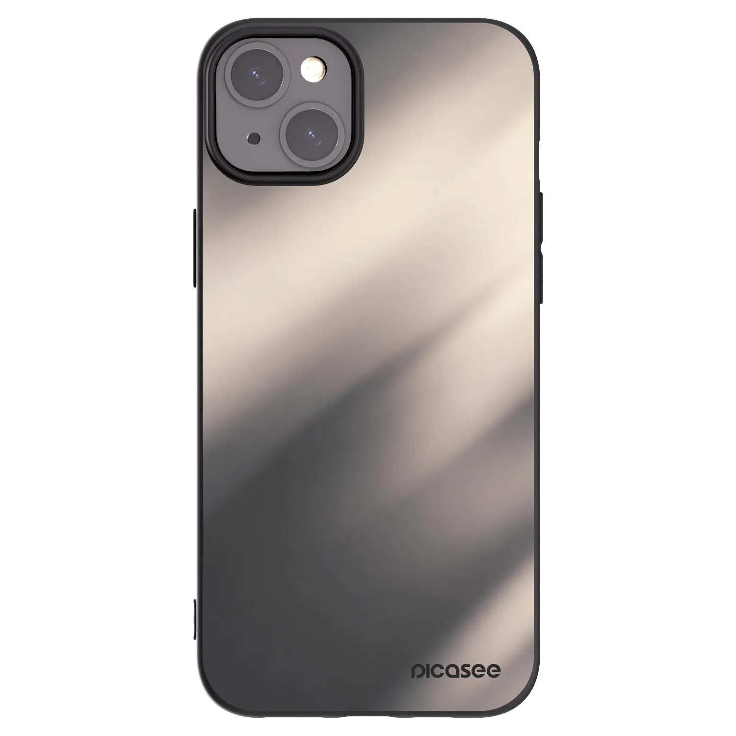 Picasee silikónový čierny obal pre Apple iPhone 15 Plus - Smoky Beige