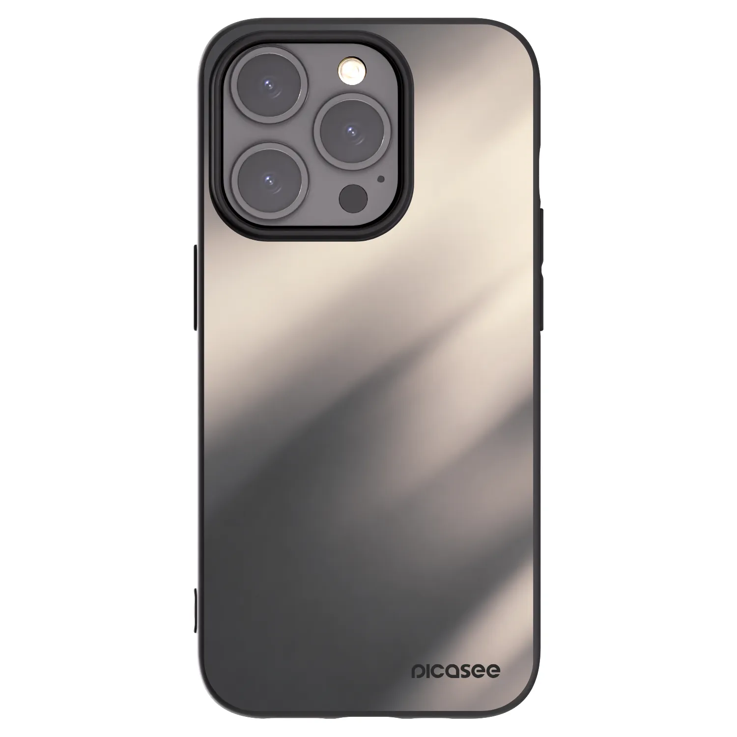 Picasee silikónový čierny obal pre Apple iPhone 15 Pro - Smoky Beige