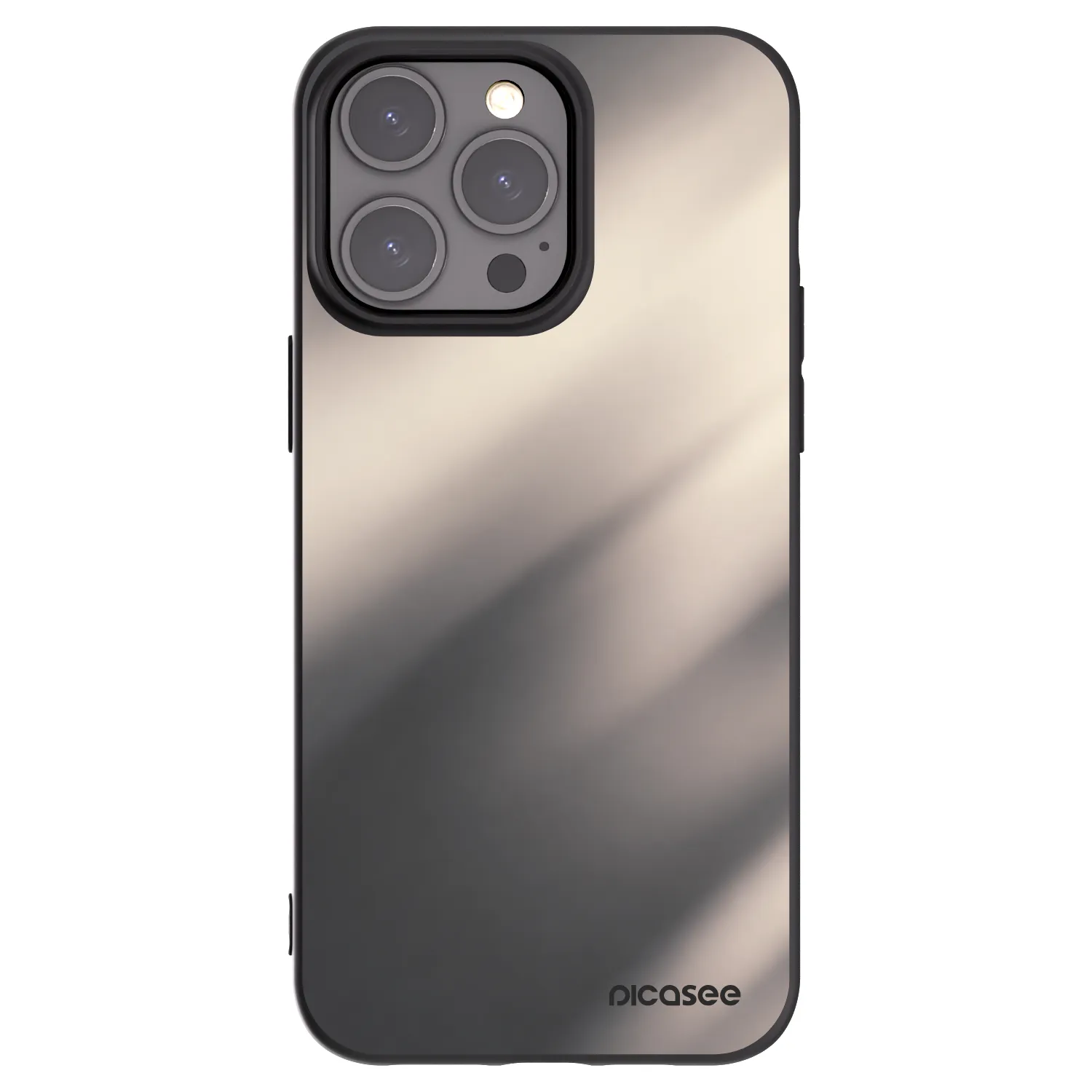 Picasee silikónový čierny obal pre Apple iPhone 15 Pro Max - Smoky Beige