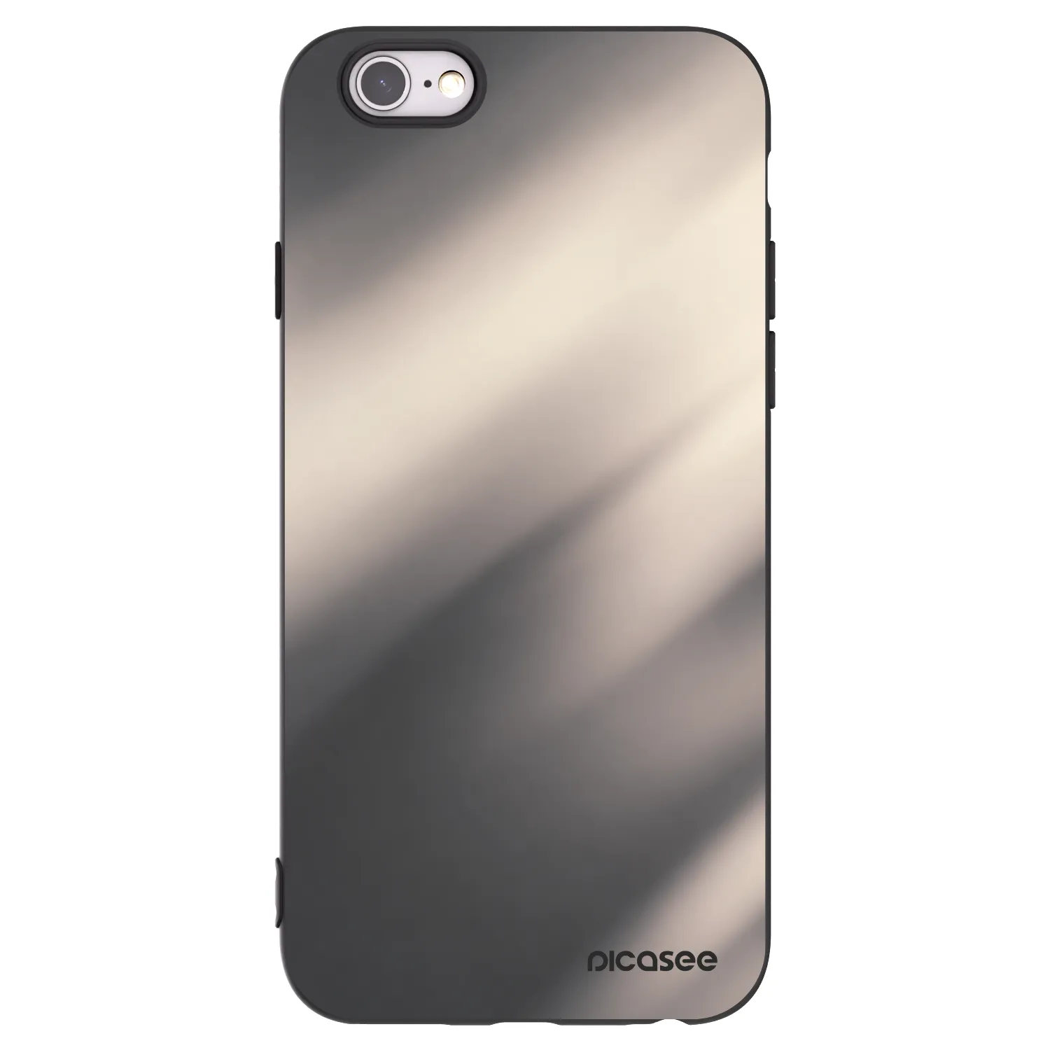 Picasee silikónový čierny obal pre Apple iPhone 6/6S - Smoky Beige