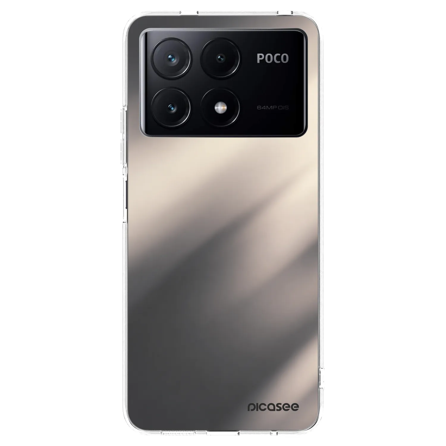 Picasee silikónový prehľadný obal pre Xiaomi Poco X6 Pro - Smoky Beige