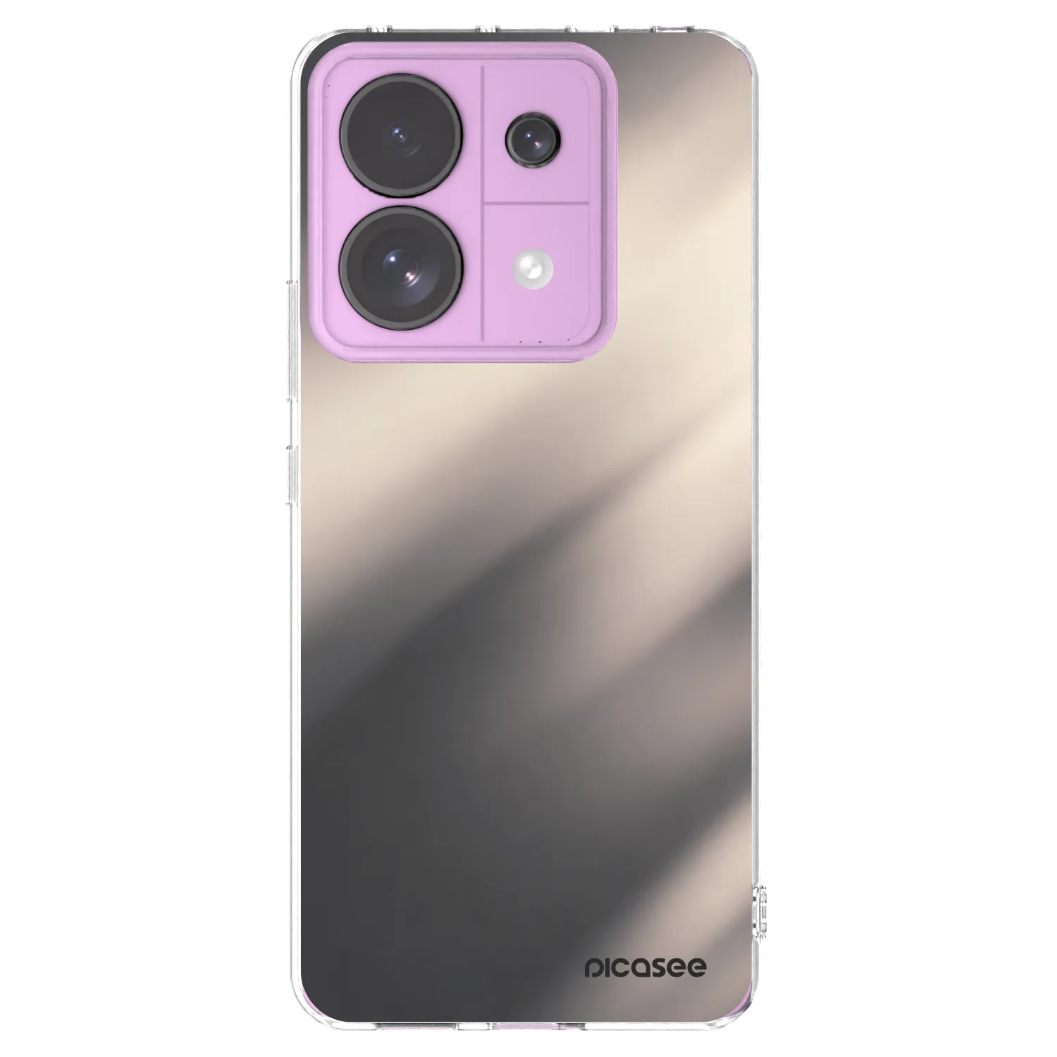 Picasee silikónový prehľadný obal pre Xiaomi Redmi Note 13 Pro 5G - Smoky Beige