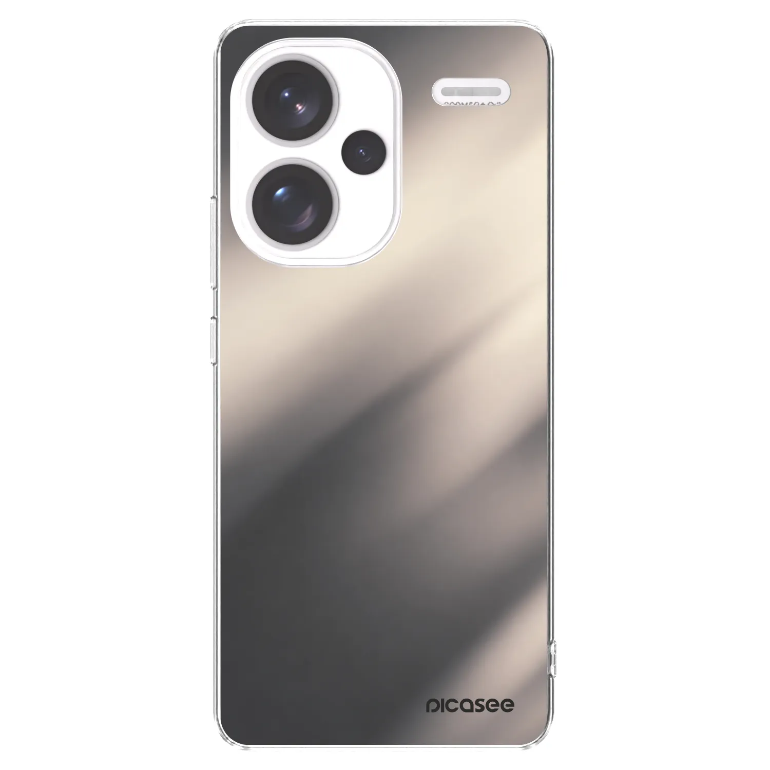 Picasee silikónový prehľadný obal pre Xiaomi Redmi Note 13 Pro+ 5G - Smoky Beige