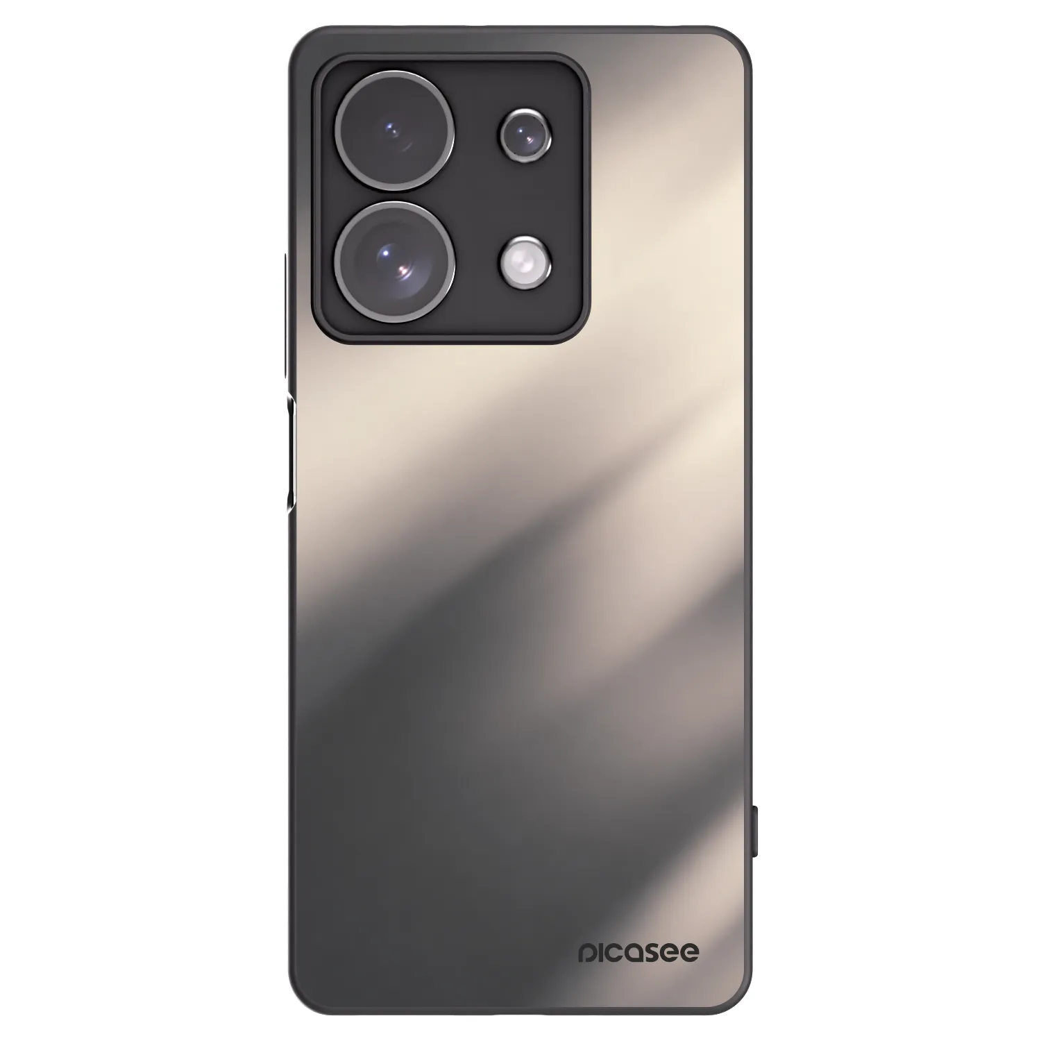 Picasee silikónový čierny obal pre Xiaomi Redmi Note 13 Pro 4G - Smoky Beige
