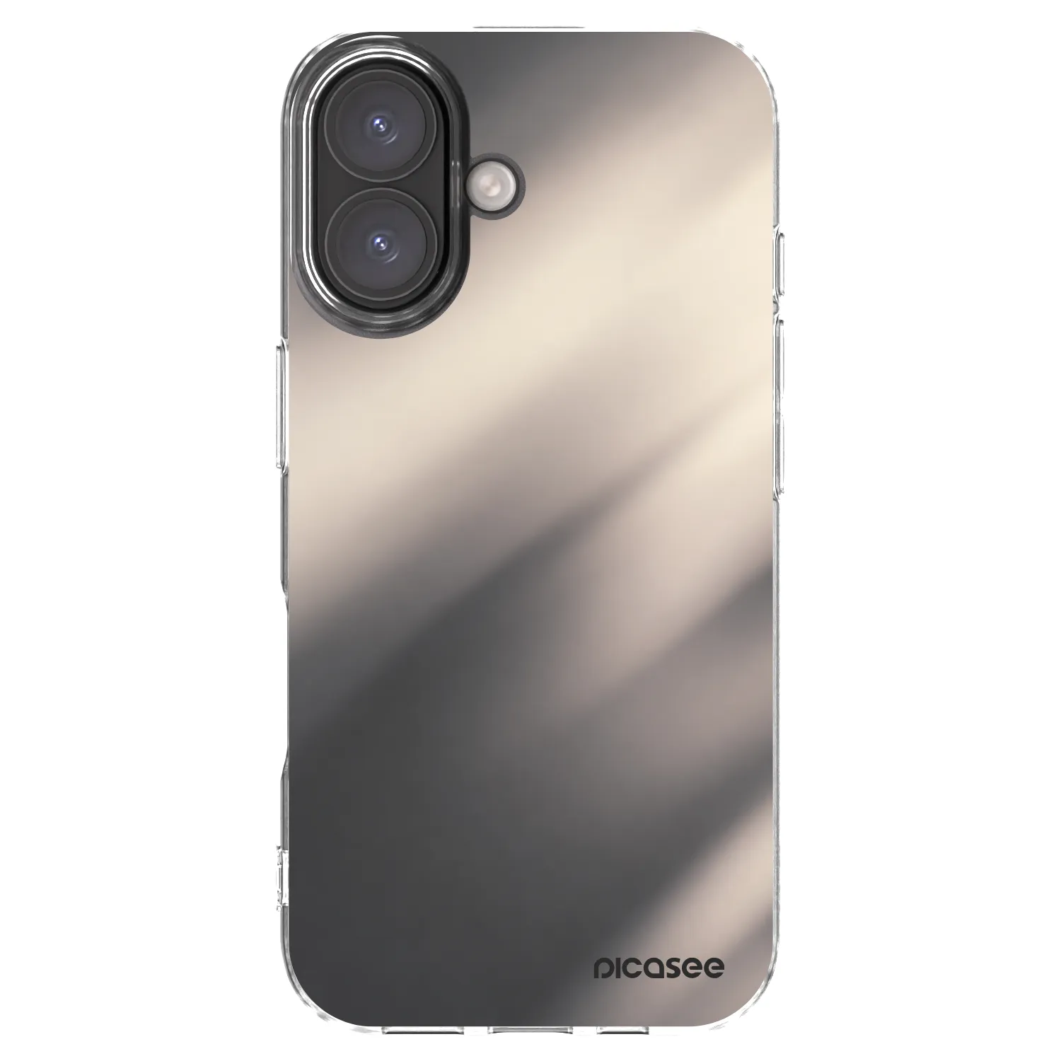 Picasee silikónový prehľadný obal pre Apple iPhone 16 - Smoky Beige