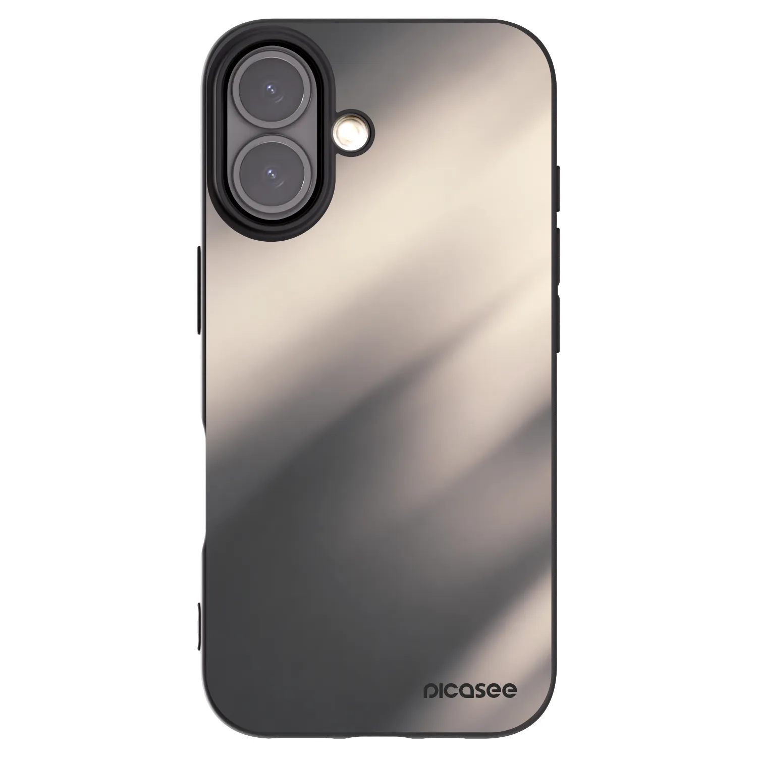 Picasee silikónový čierny obal pre Apple iPhone 16 - Smoky Beige