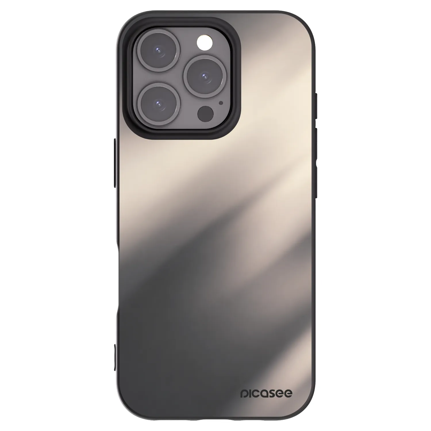 Picasee silikónový čierny obal pre Apple iPhone 16 Pro - Smoky Beige