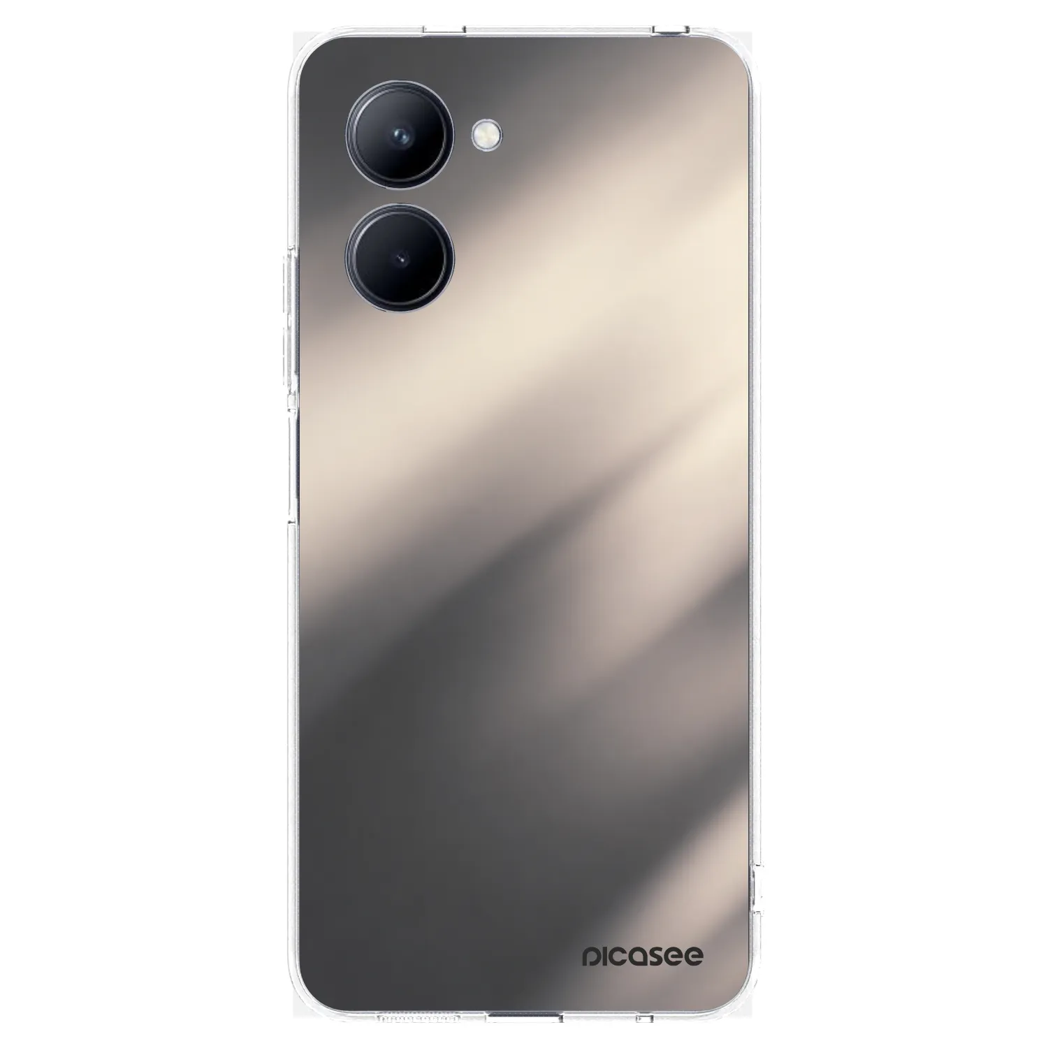 Picasee silikónový prehľadný obal pre Realme C33 (2023) - Smoky Beige