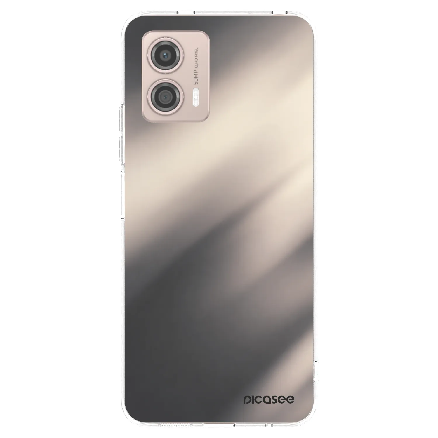 Picasee silikónový prehľadný obal pre Motorola Moto G53 5G - Smoky Beige
