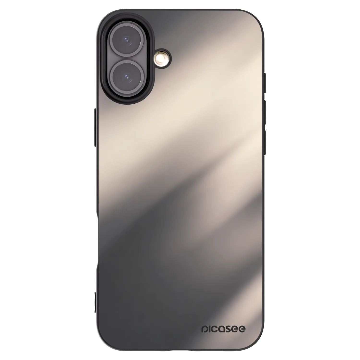 Picasee silikónový čierny obal pre Apple iPhone 16 Plus - Smoky Beige