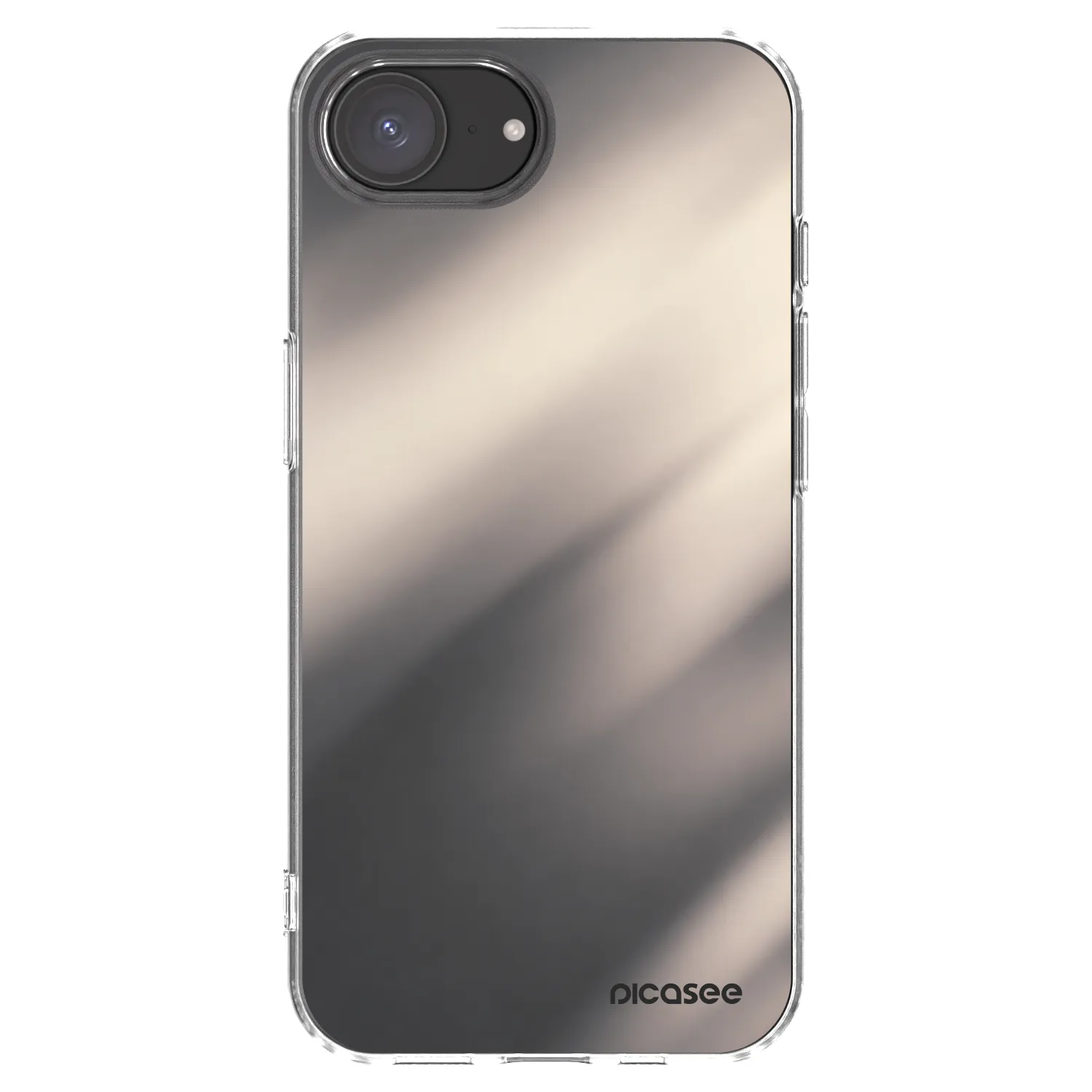 Picasee silikónový prehľadný obal pre Apple iPhone 16e - Smoky Beige