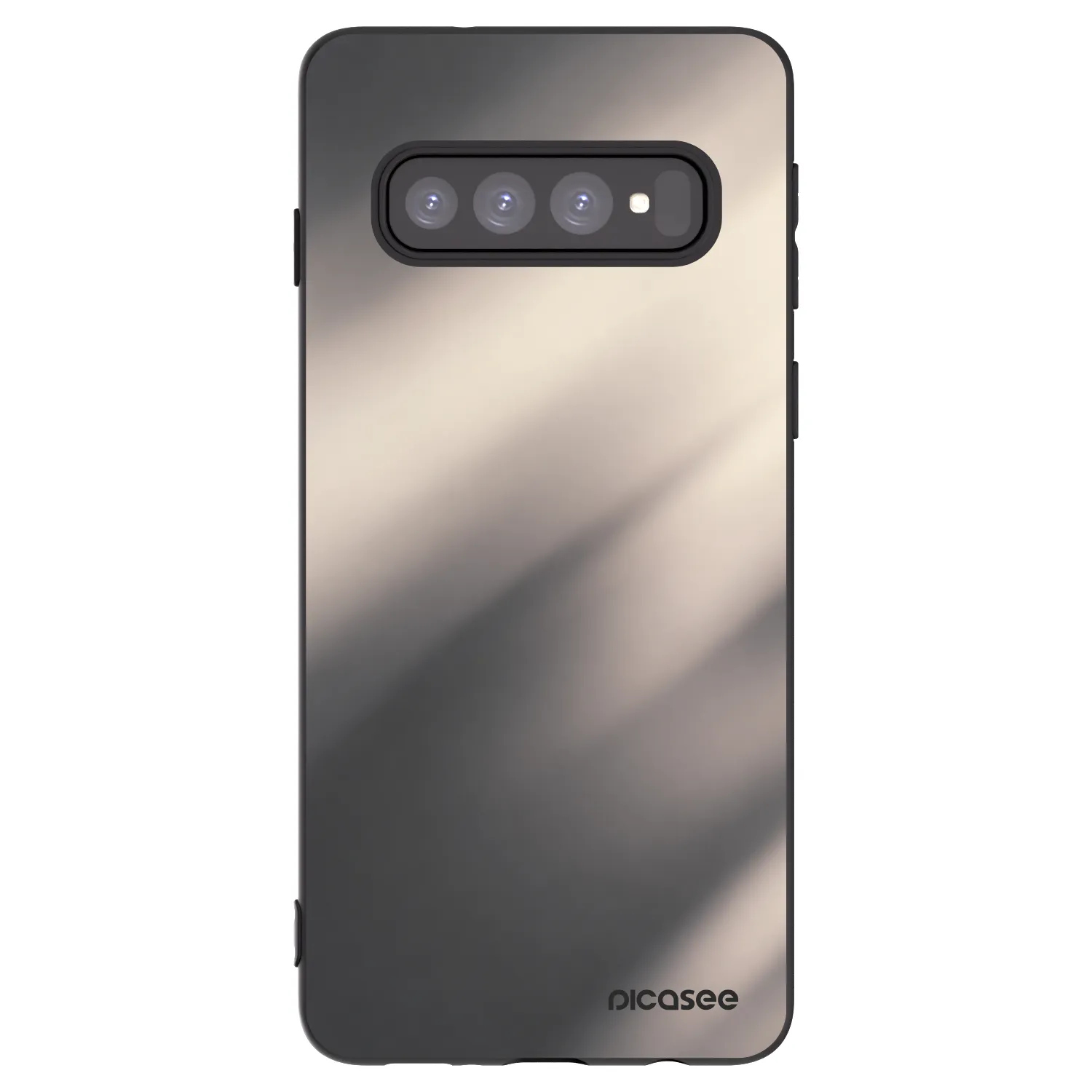 Picasee silikónový čierny obal pre Samsung Galaxy S10 G973 - Smoky Beige