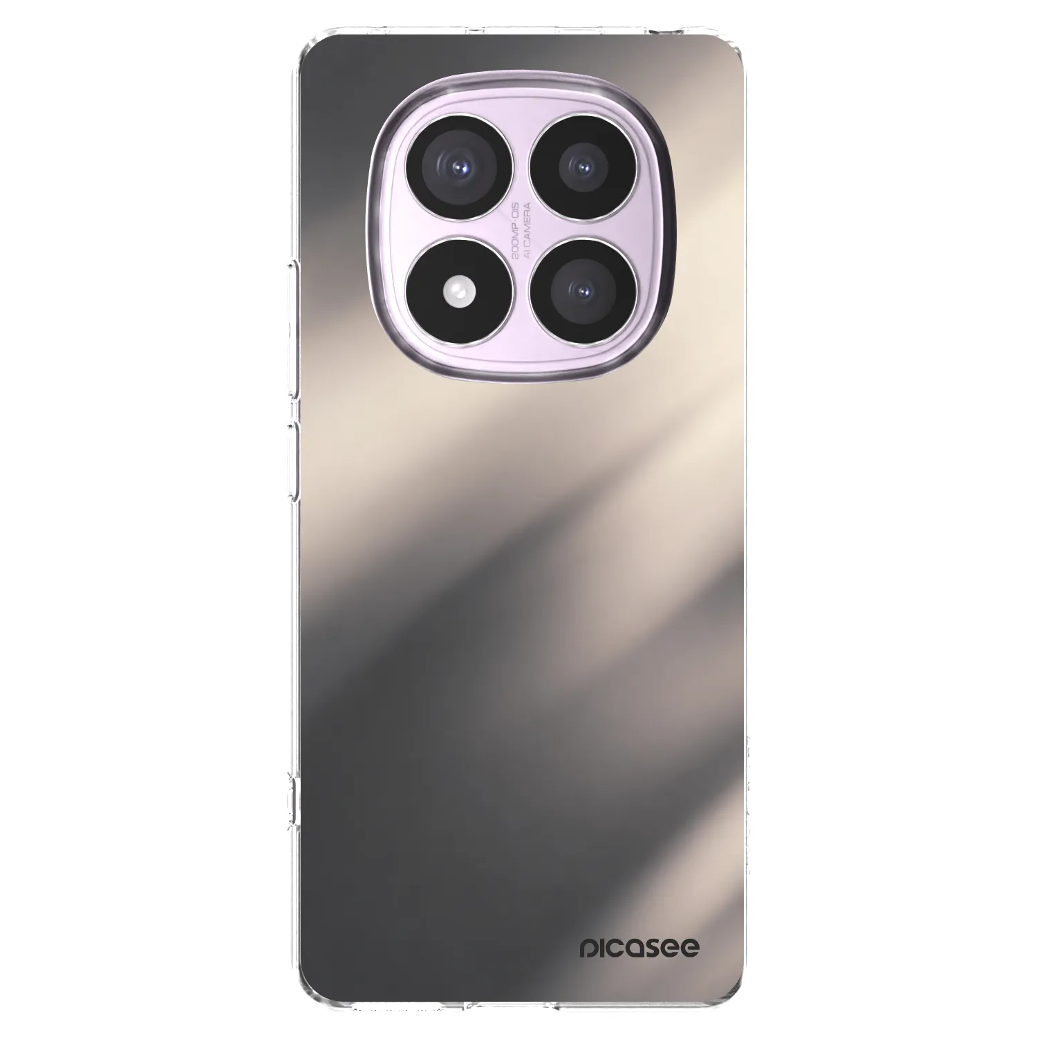 Picasee silikónový prehľadný obal pre Xiaomi Redmi Note 14 Pro 5G - Smoky Beige