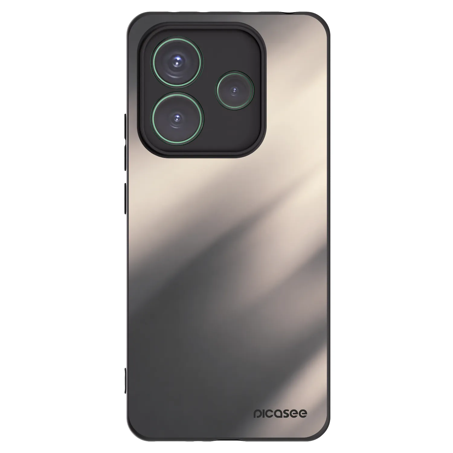 Picasee silikónový čierny obal pre Xiaomi Redmi Note 14 5G - Smoky Beige