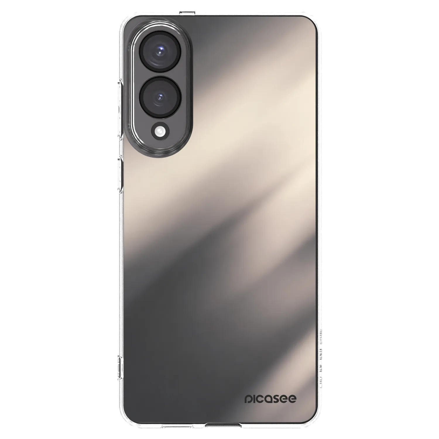 Picasee silikónový prehľadný obal pre Samsung Galaxy S25 Edge 5G - Smoky Beige