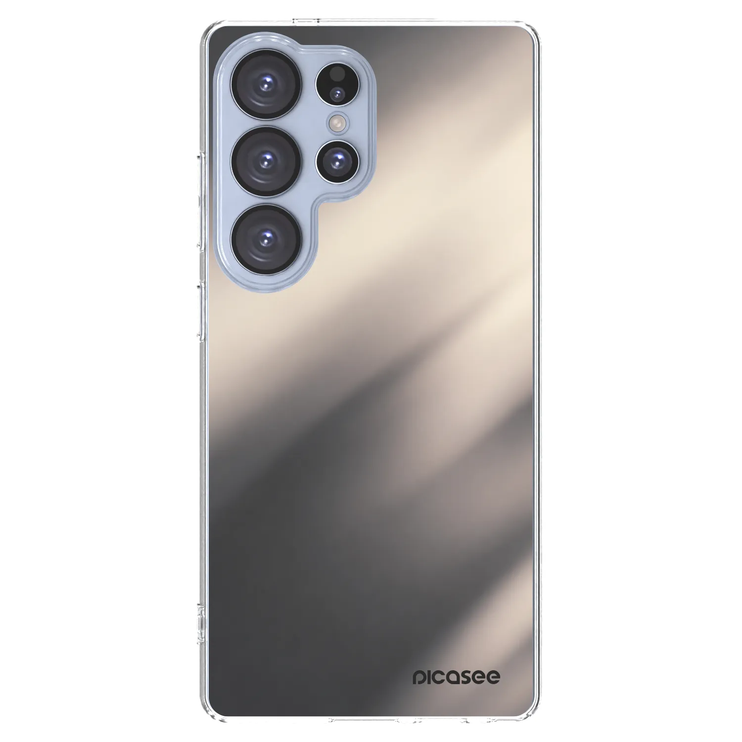 Picasee silikónový prehľadný obal pre Samsung Galaxy S25 Ultra 5G - Smoky Beige