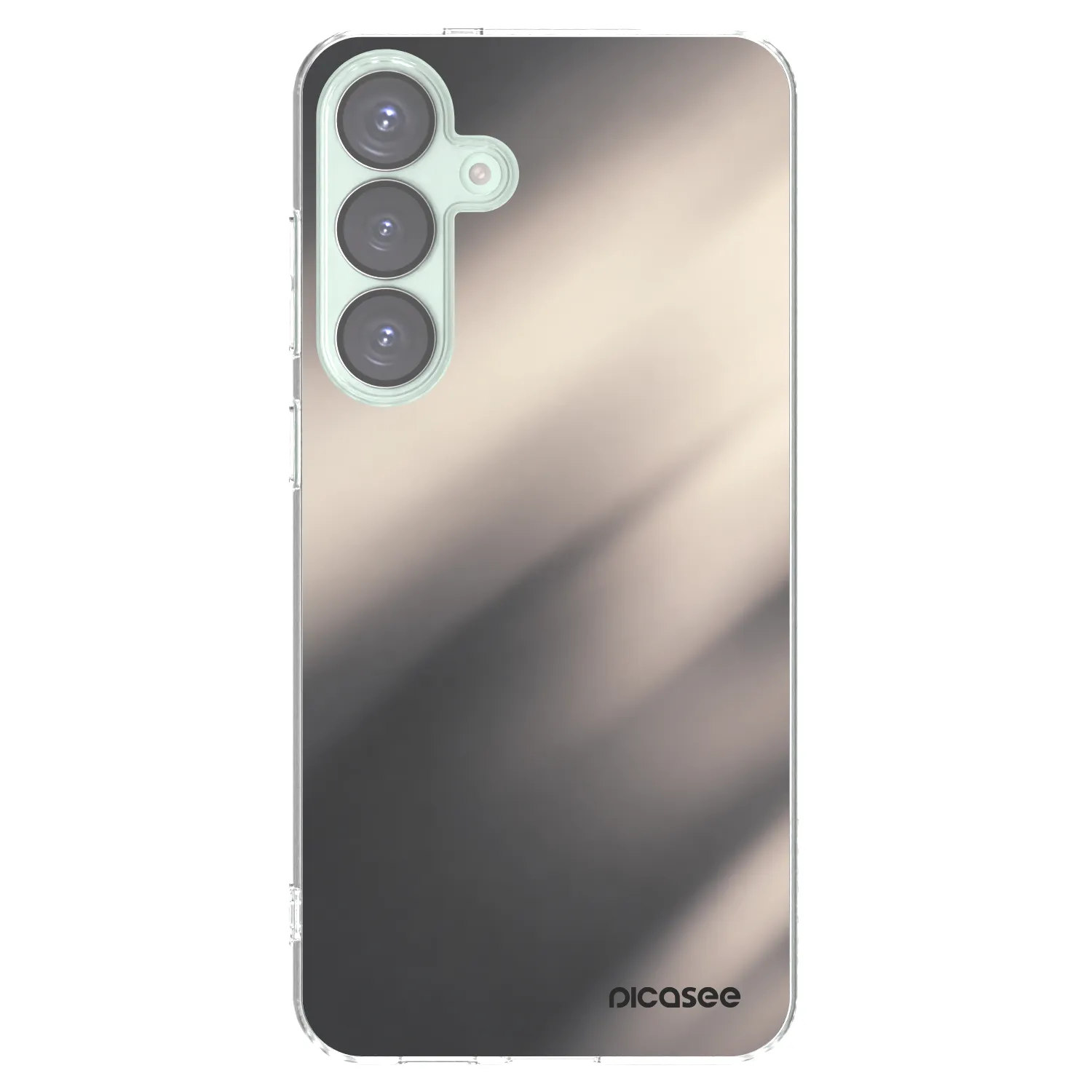 Picasee silikónový prehľadný obal pre Samsung Galaxy S25+ 5G - Smoky Beige